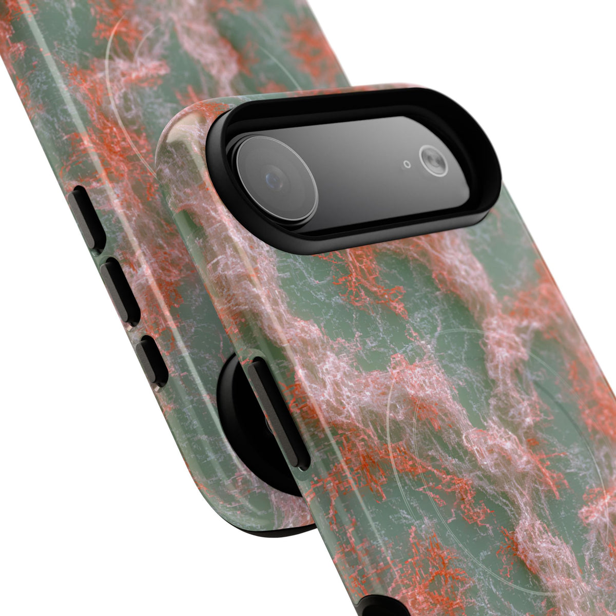 Coral Pixel Matrix · Tough 2.0 Magnetic Phone Case for iPhone · Green