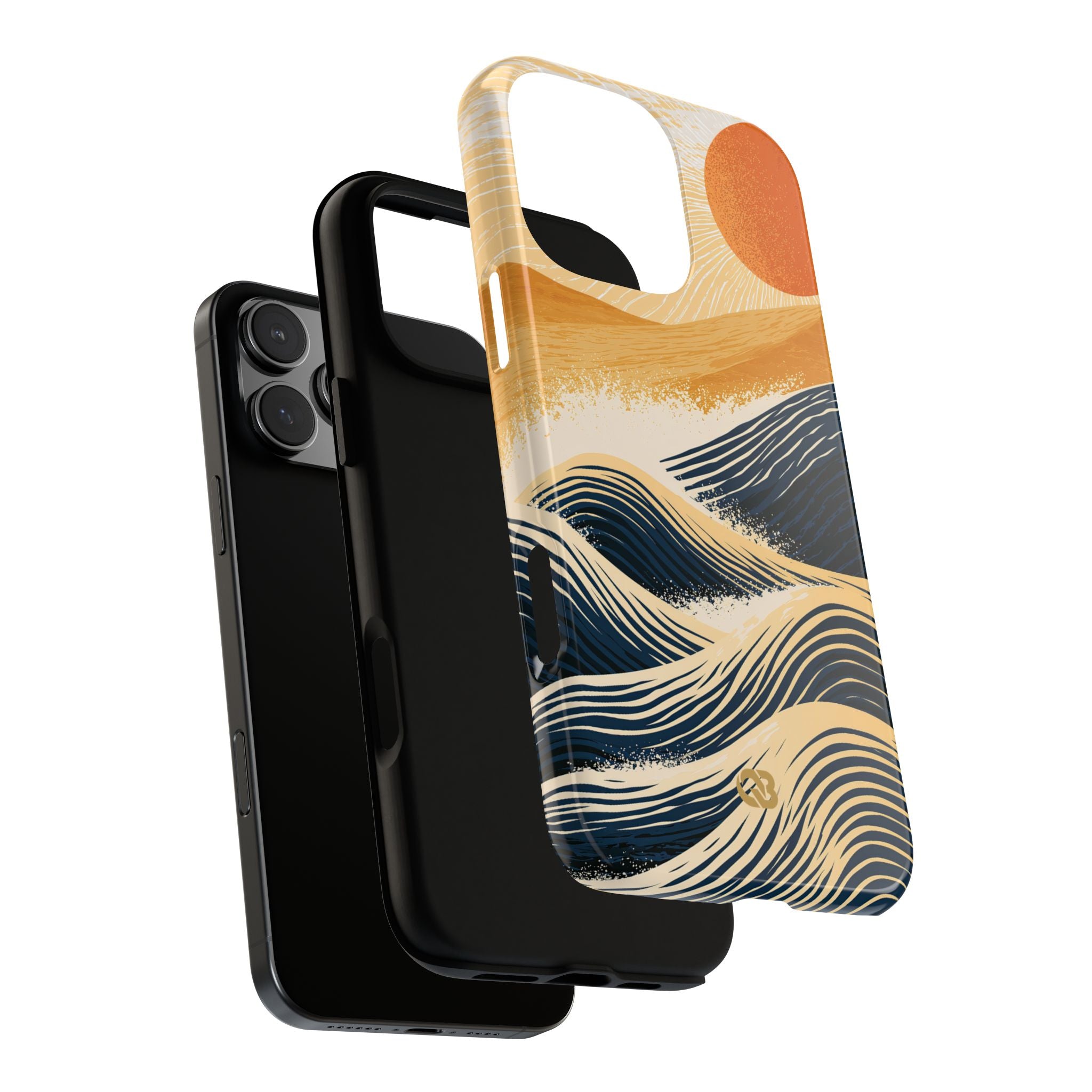 Blue Tough Phone Case for iPhone - Kyoto Cresting Tide