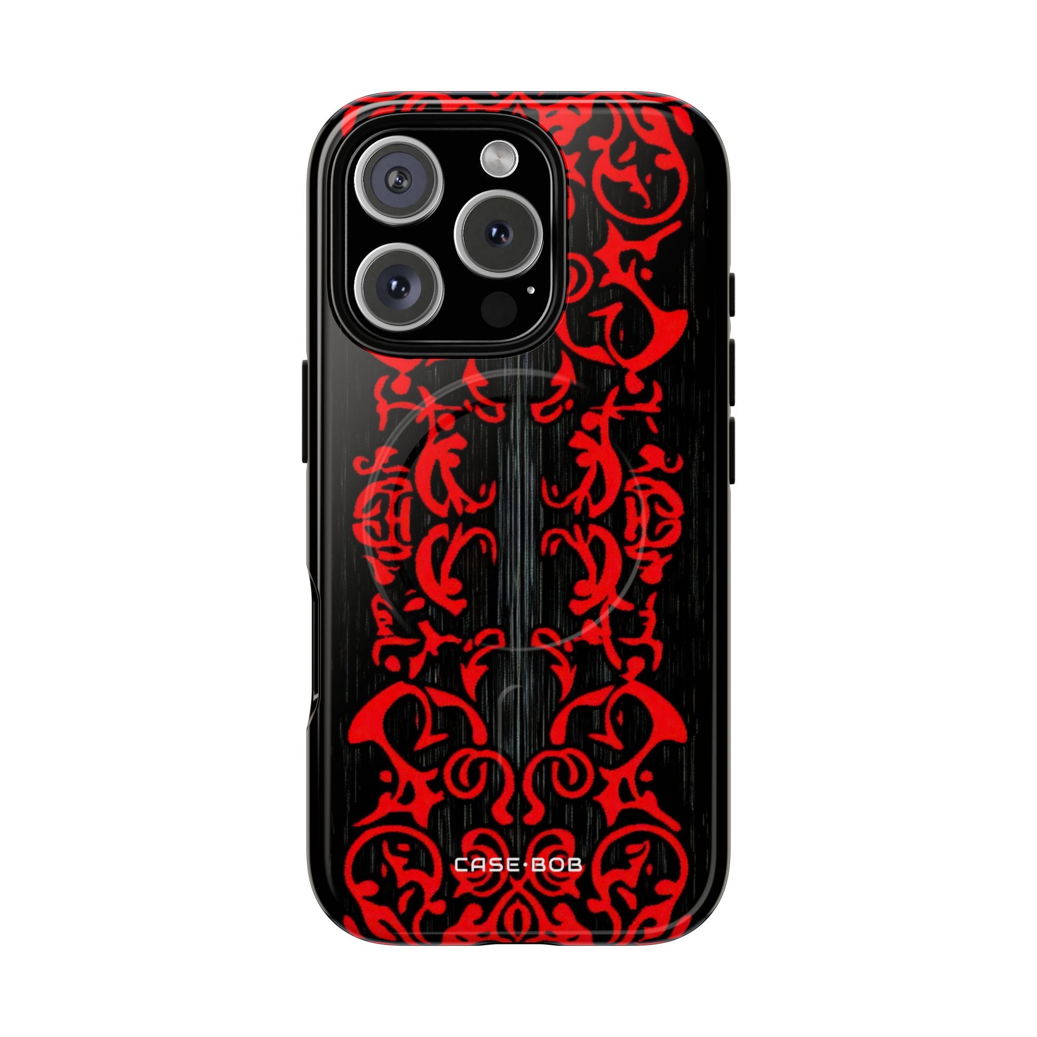Crimson Spiral iPhone 16 Pro Case - Tough+