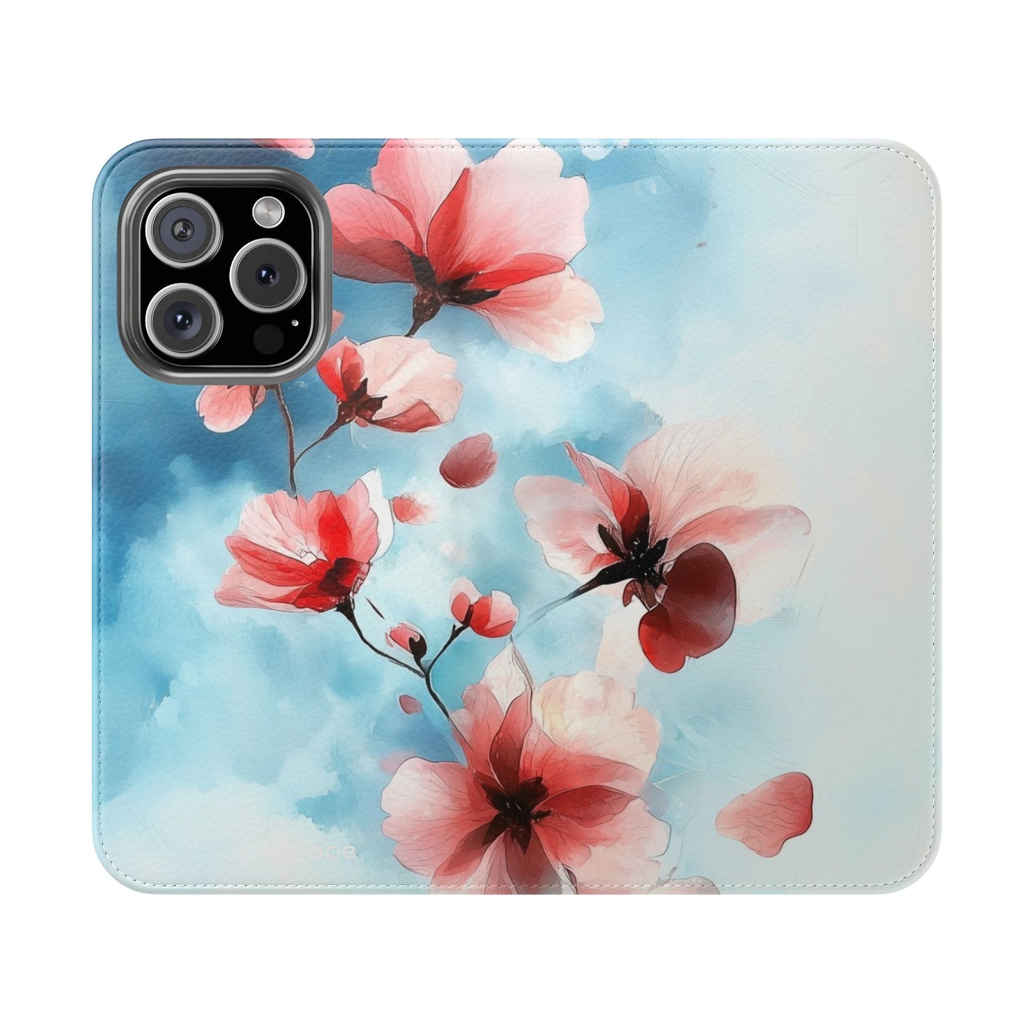 Roze Bloesem Drift - iPhone 16 Pro Case - Portemonnee
