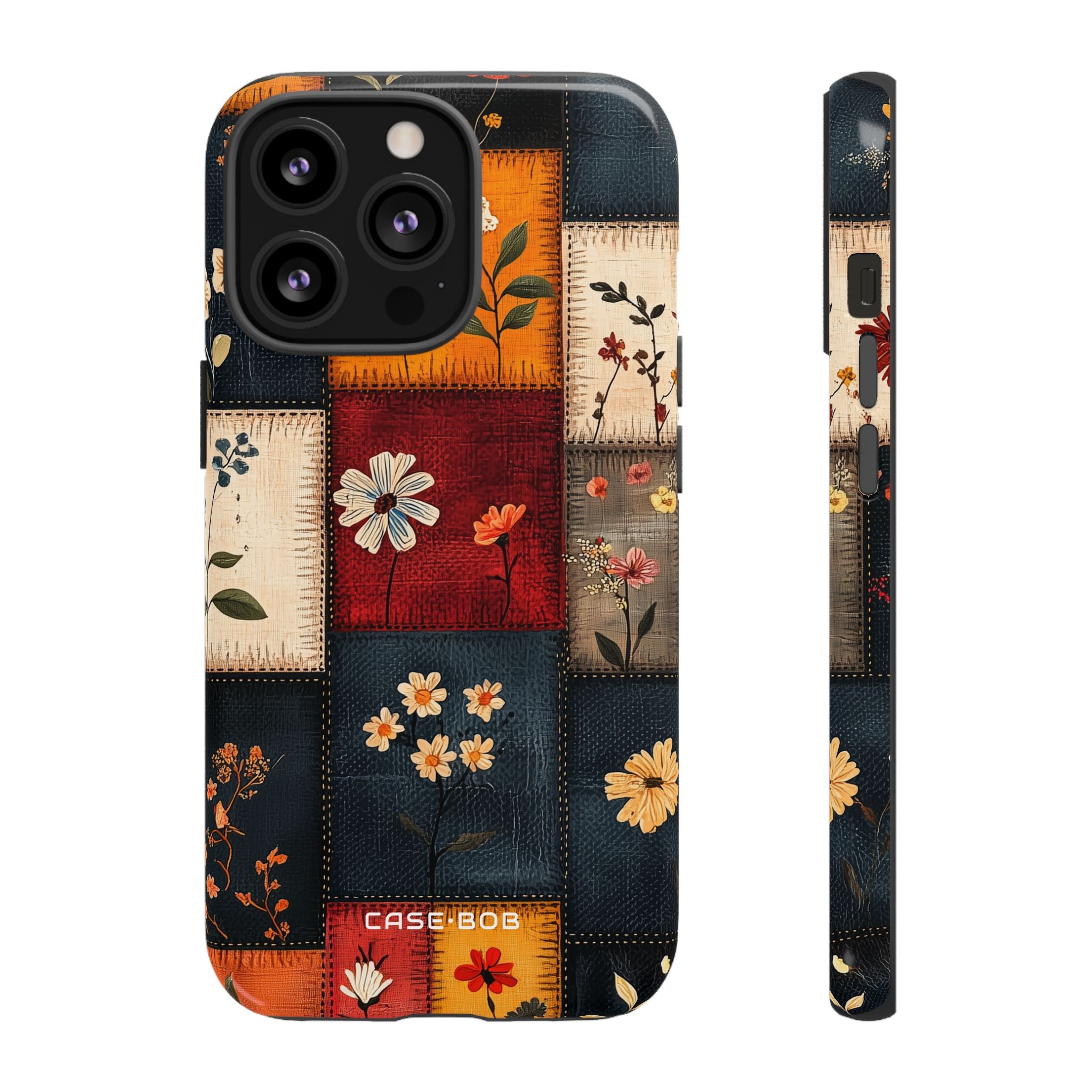 Patchwork Blooms iPhone 13 Pro Case - Tough