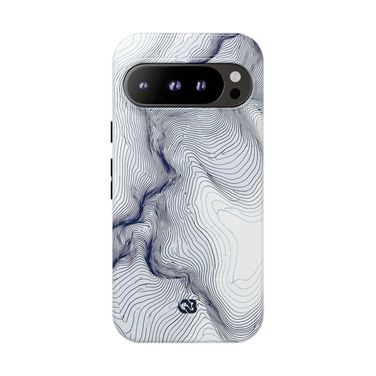 Nordic Ridge Contour · Tough Phone Case for Pixel · White