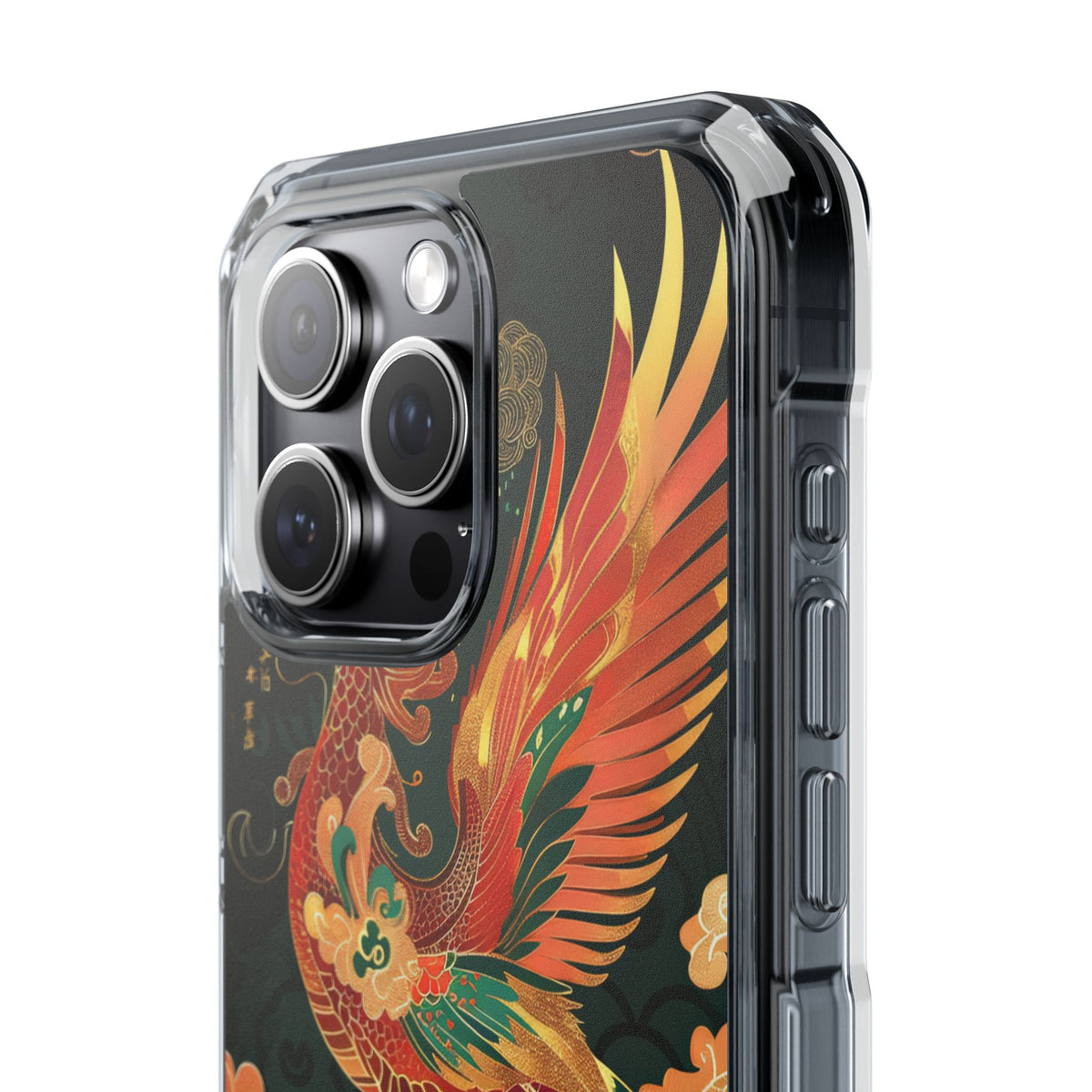 Imperial Phoenix Ascent · Clear Impact Magnetic Phone Case for iPhone · Red