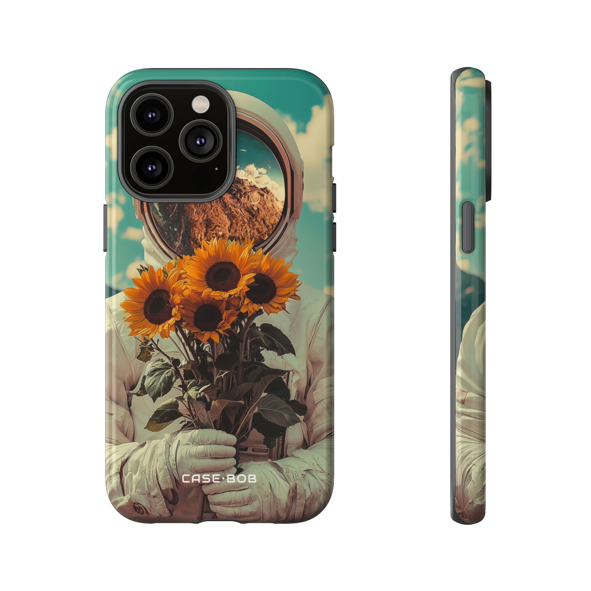 Sunflower Astronaut iPhone 14 Pro Max Case - Tough