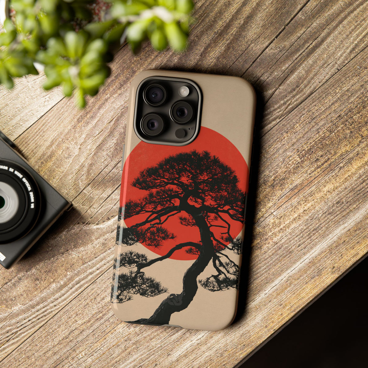 Crimson Pine Solitude · Tough Phone Case for iPhone · Beige