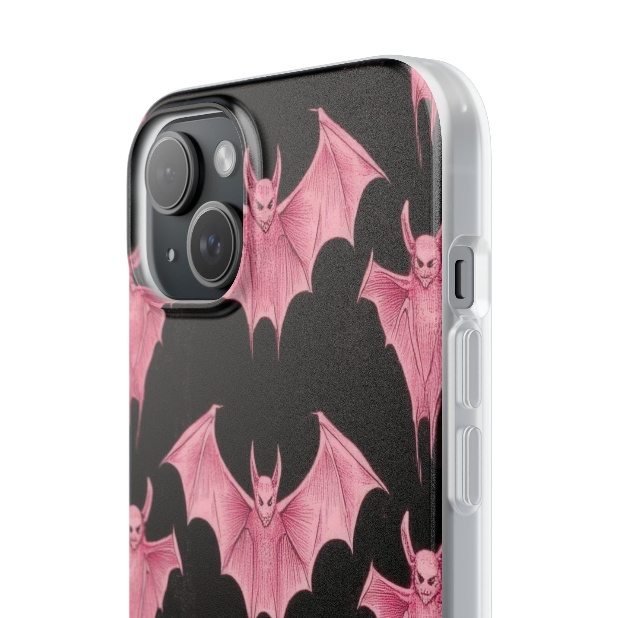 Pink Batwave iPhone 15 Plus Case - Soft