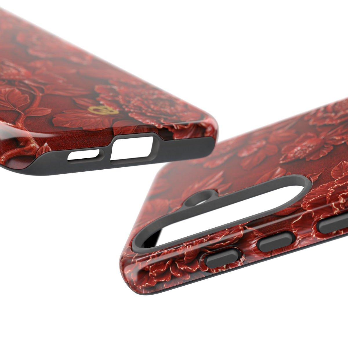 Cinnabar Peony Relief · Tough Phone Case for Samsung · Red