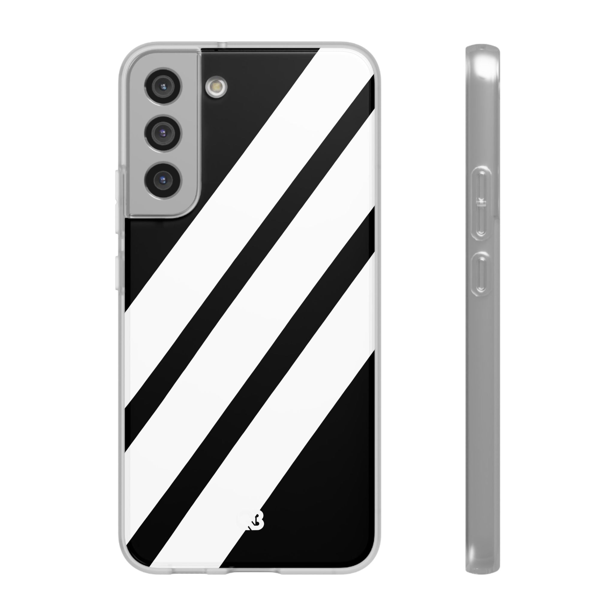 Obsidian White Bars · Soft Phone Case for Samsung