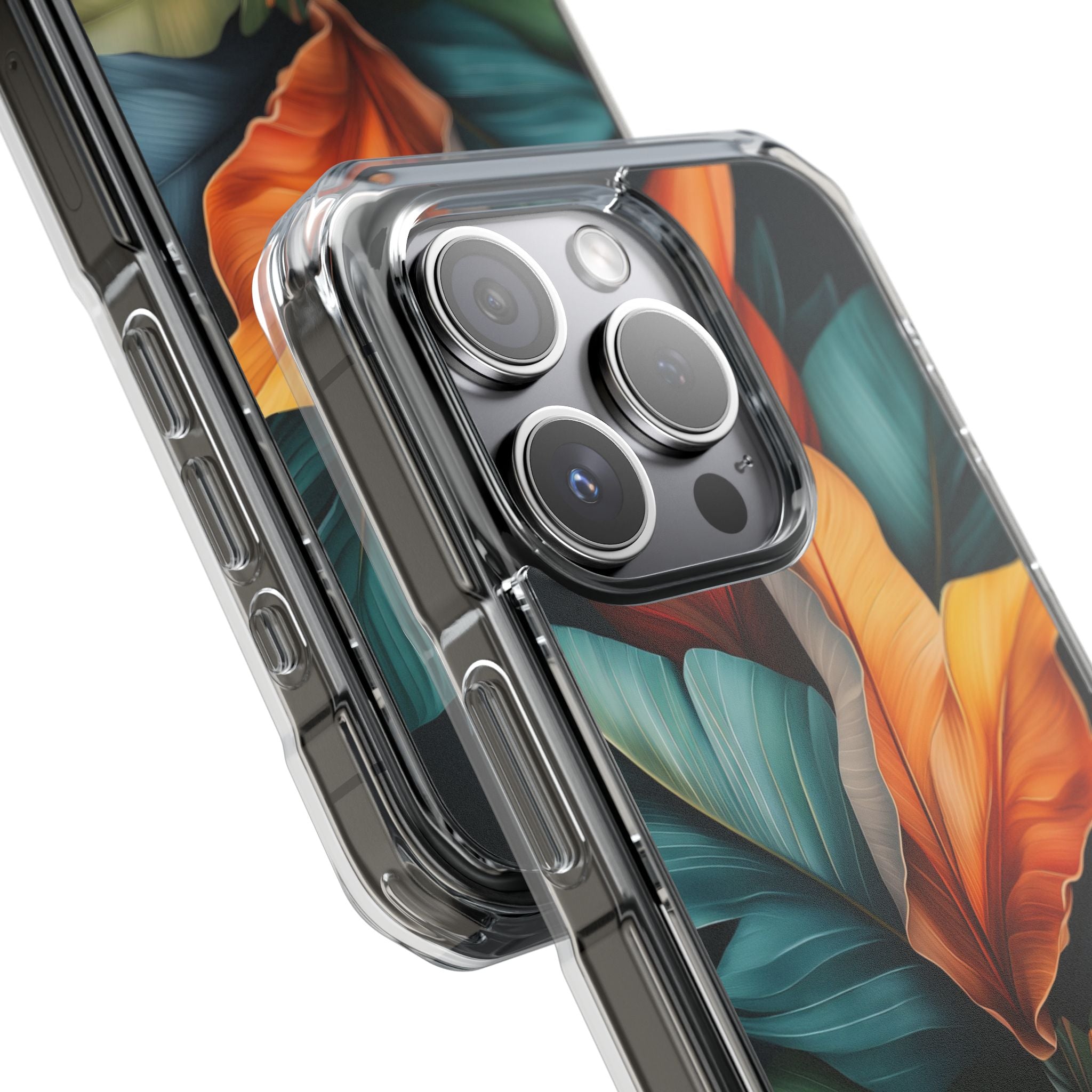 Tropical Leafburst iPhone 15 Pro Case - Impact