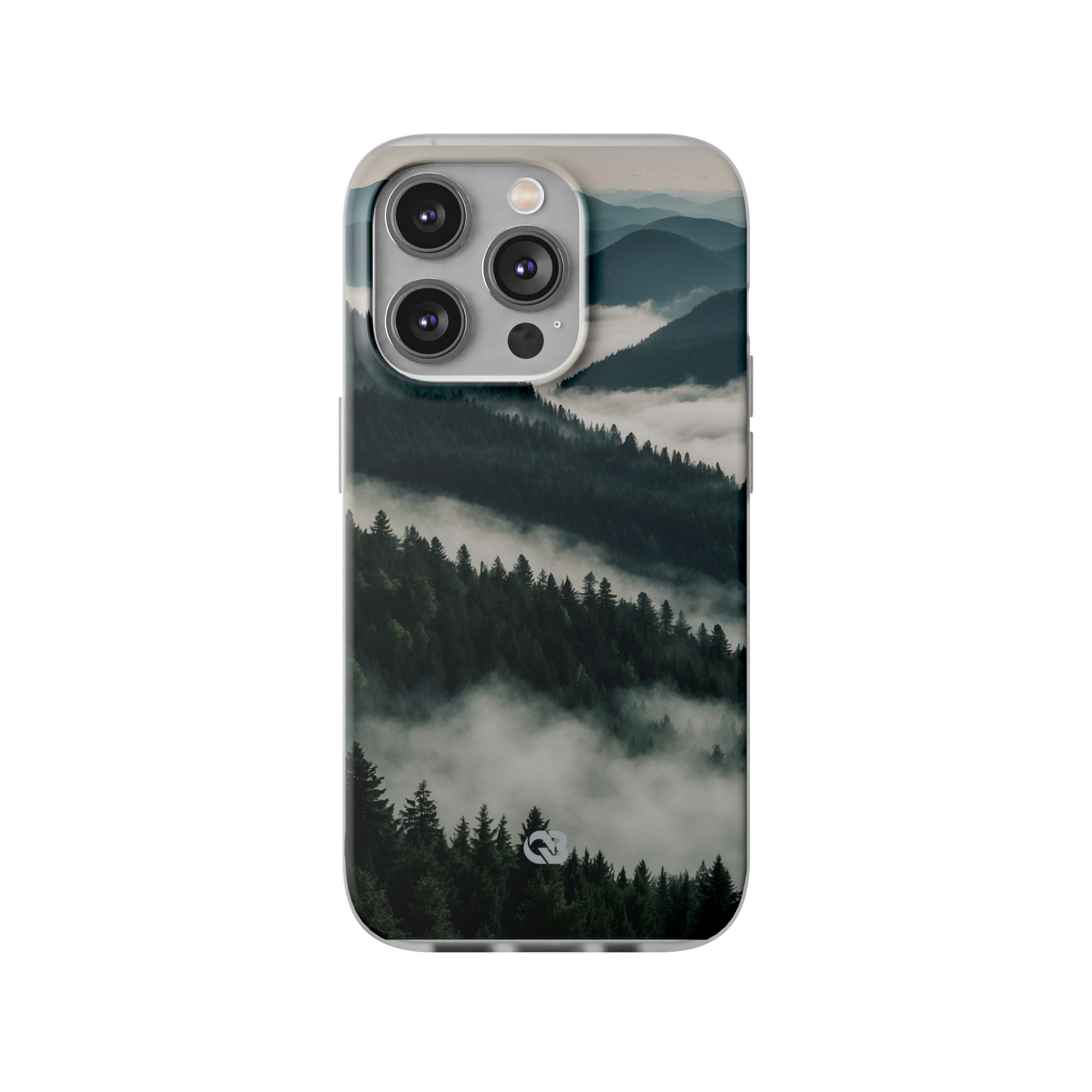 Misty Pine Peaks · Soft Hoesje voor iPhone