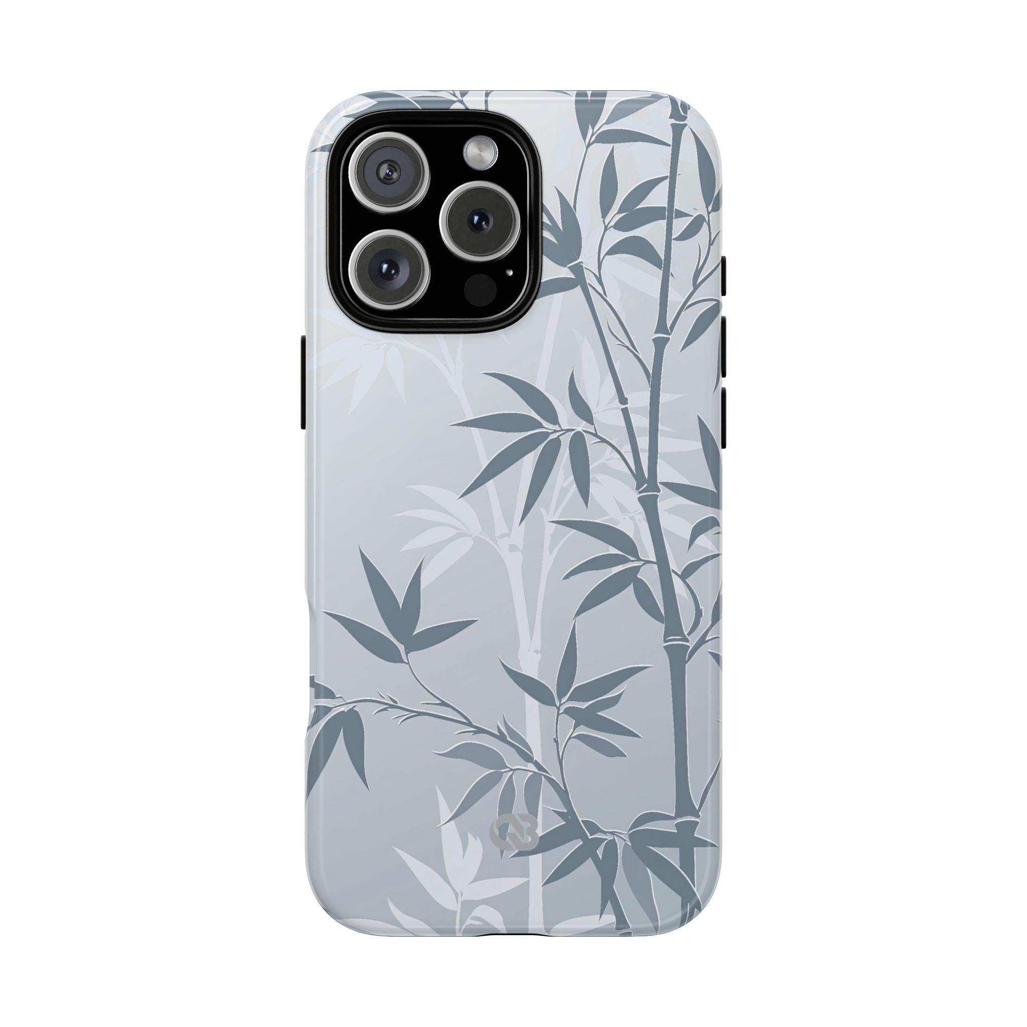 Blue Tough Phone Case for iPhone - Slate Bamboo Shadow