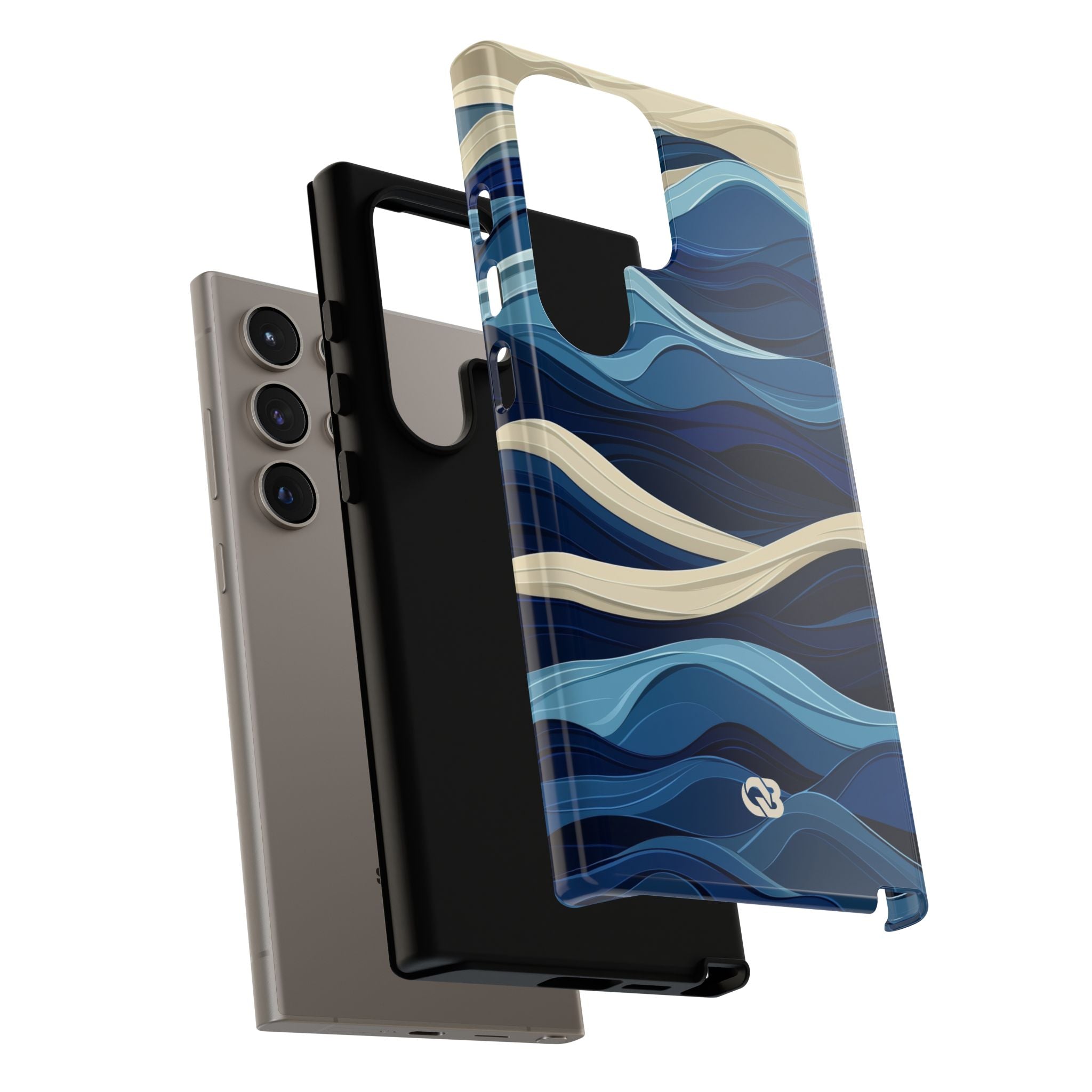 Cobalt Coast Layers · Coque de téléphone Tough pour Samsung