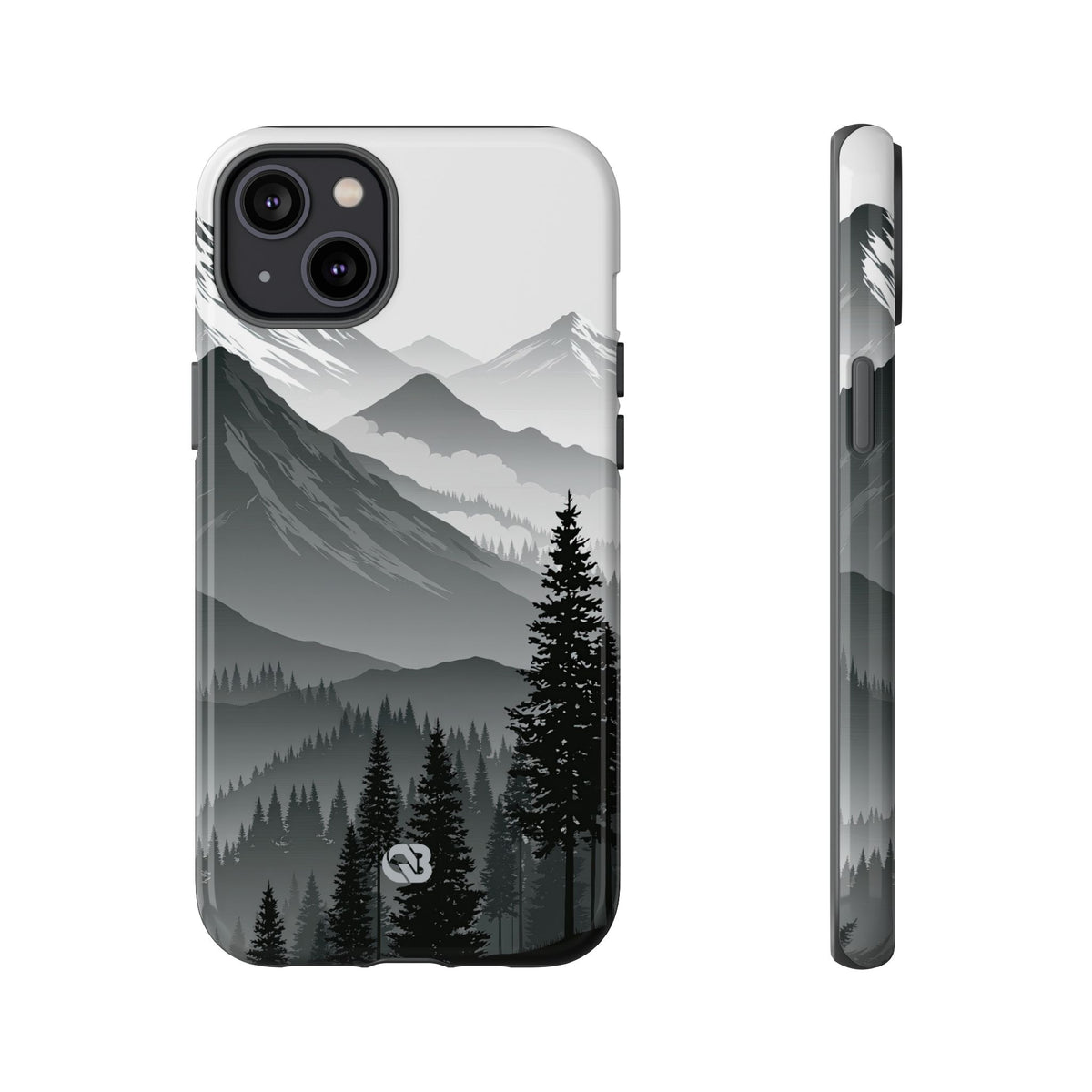 Grey Tough Phone Case for iPhone - Granite Ridge Mist