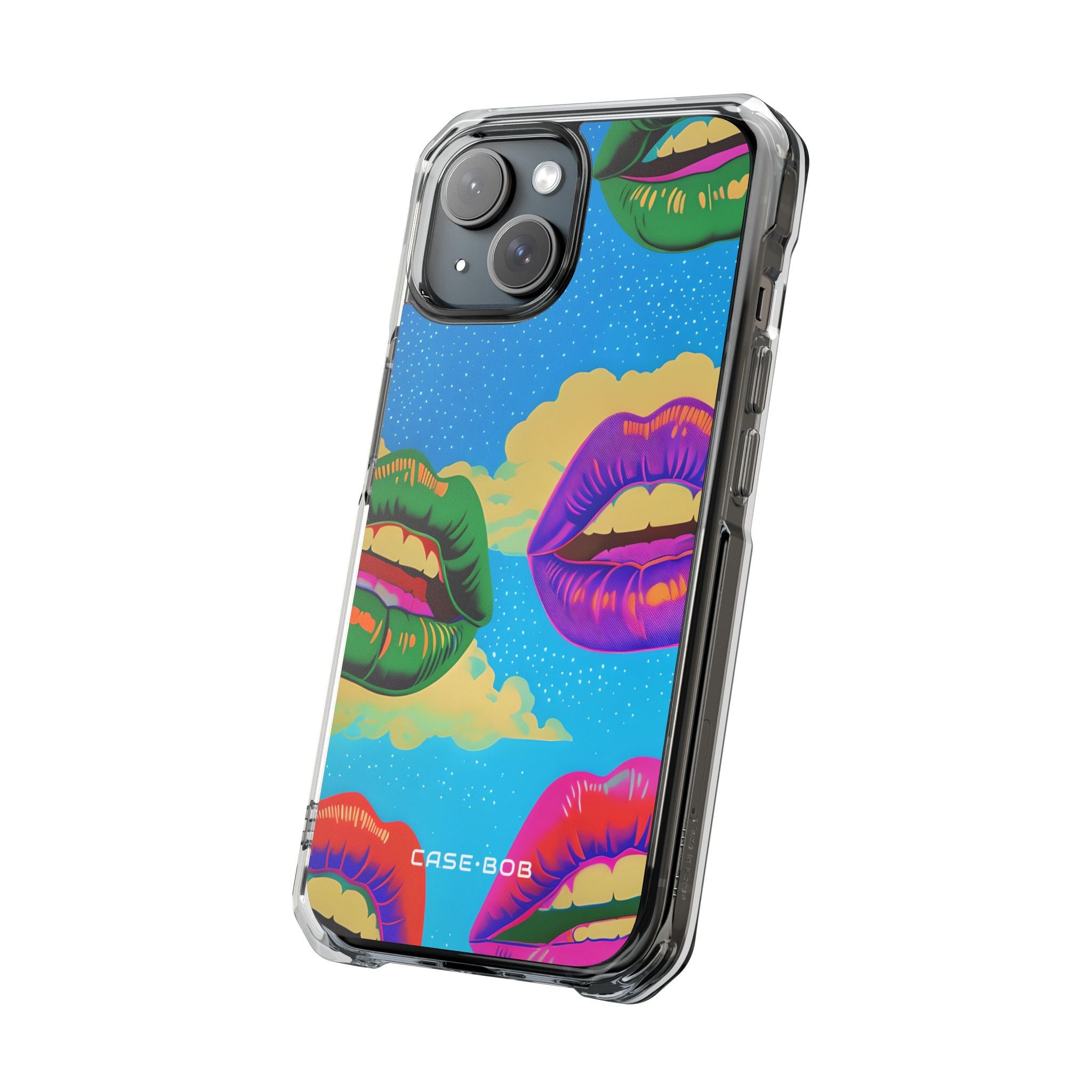 Colorful Lips Grid iPhone 15 Case - Impact