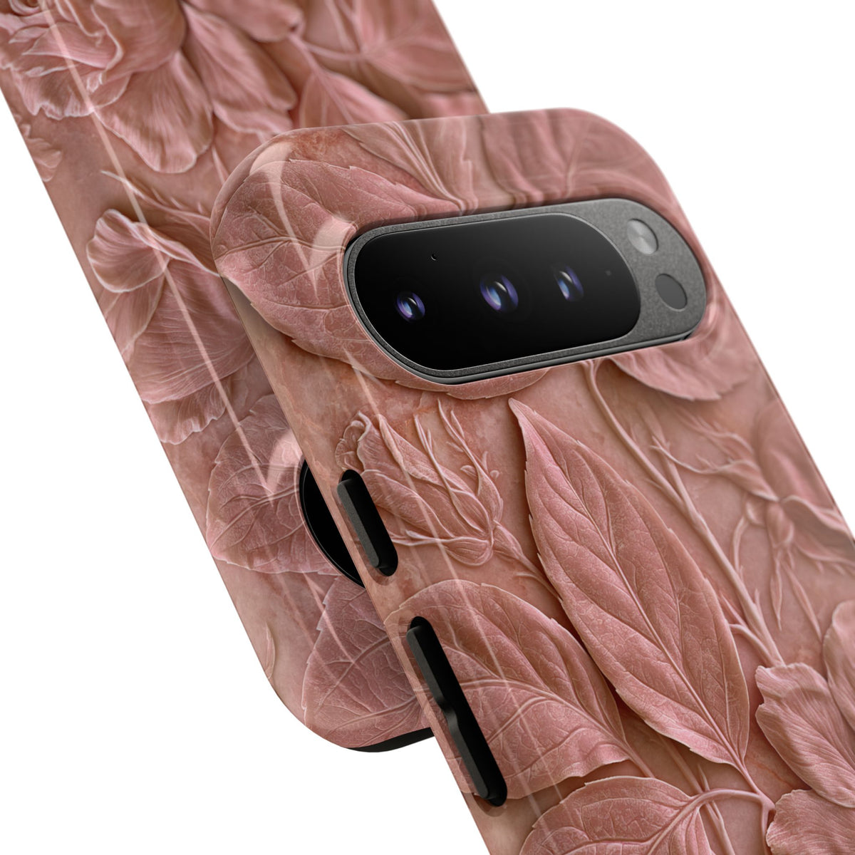 Blush Rose Relief · Tough Phone Case for Pixel · Pink