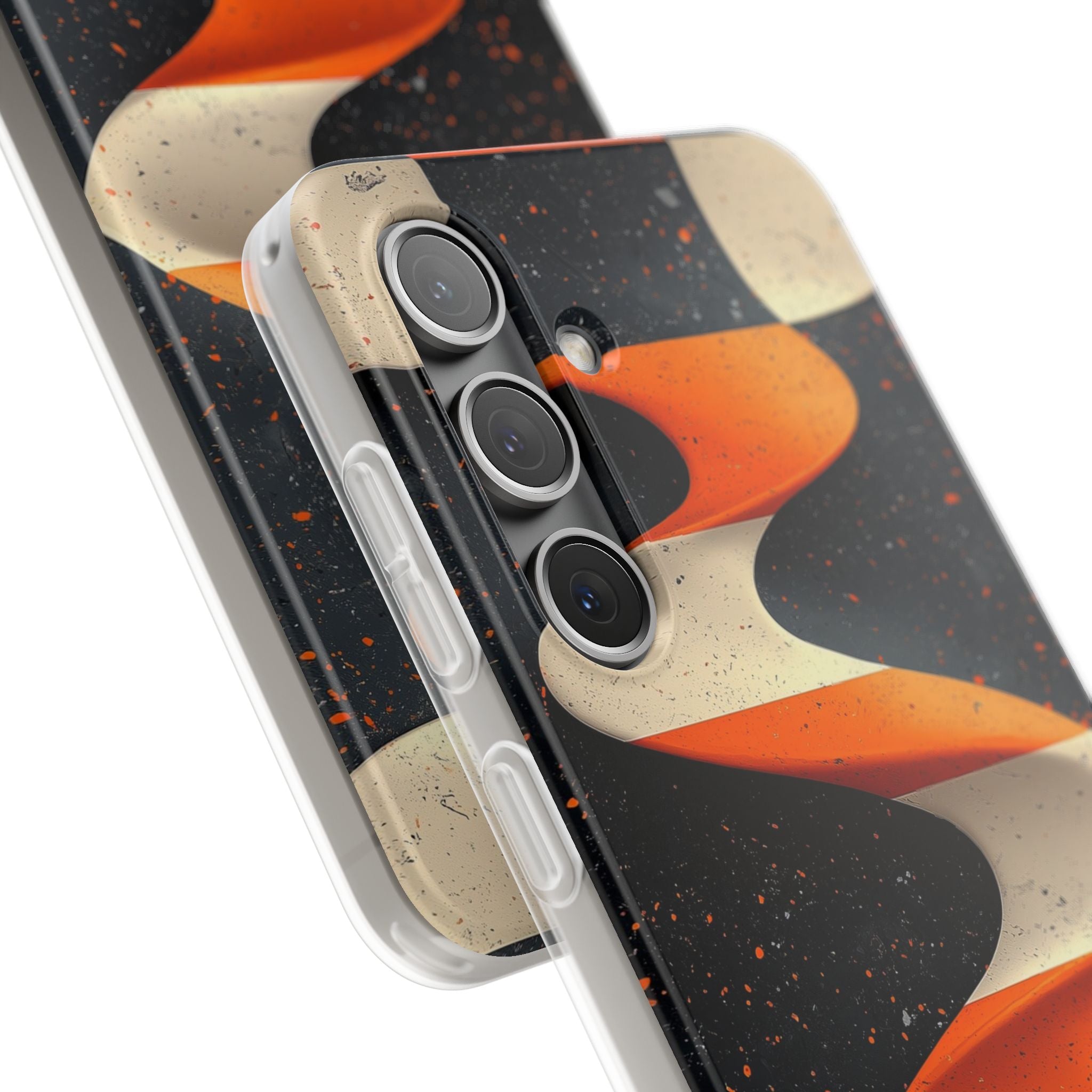 Orange Grit Twist · Soft Phone Case for Samsung