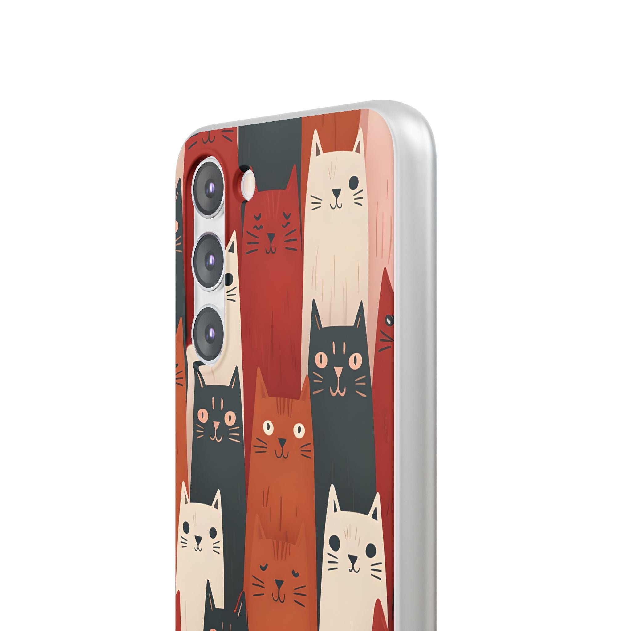 Elongated Cats Zwart Samsung S23 Plus Case - Soft