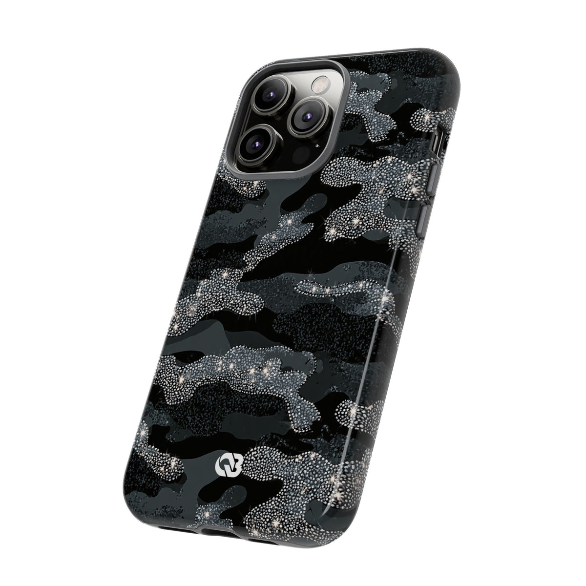 Glitter Shadow Camo · Tough Phone Case for iPhone · Black