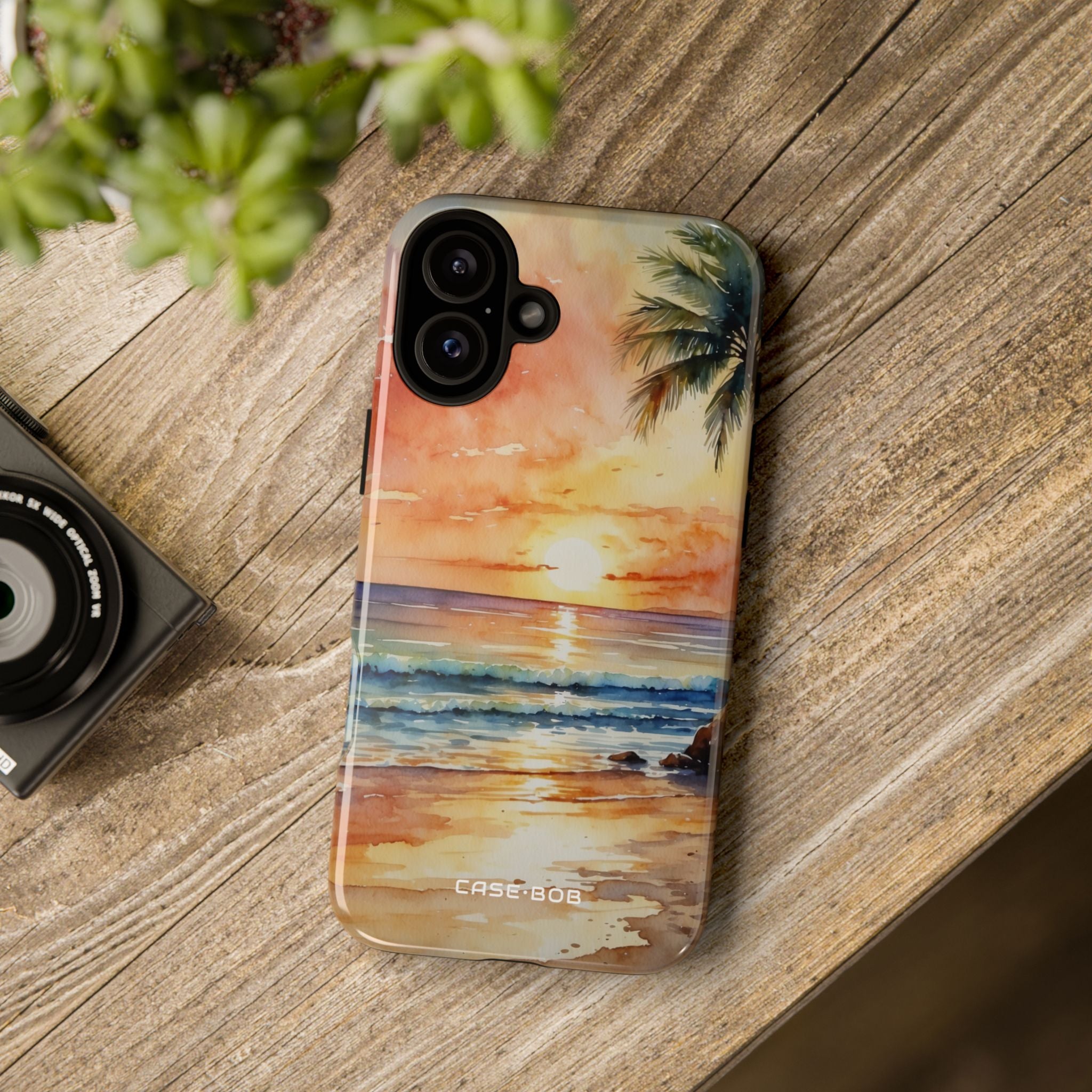 Sunset Palm iPhone 16 Plus Case - Tough