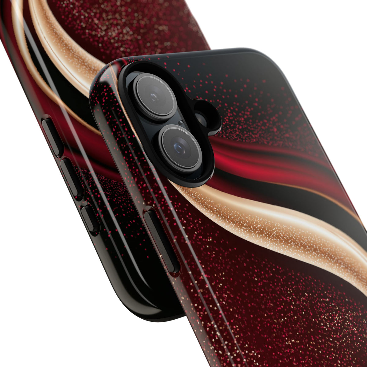 Gilded Crimson Flow · Tough Phone Case for iPhone · Red