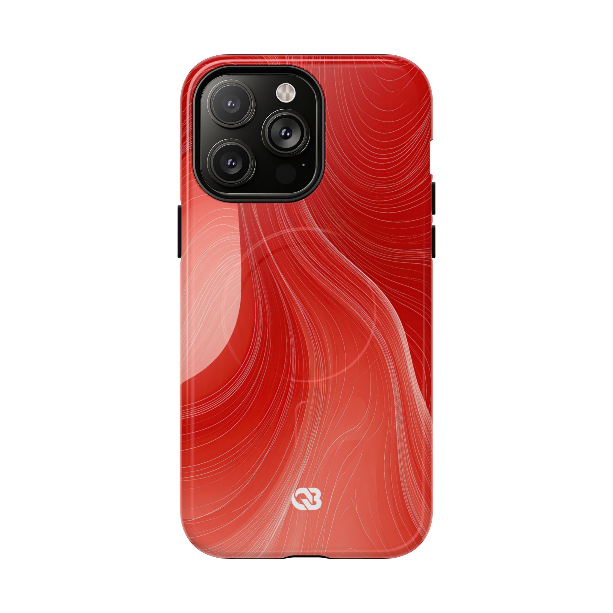 Red Tough 2.0 Magsafe Phone Case for iPhone - Crimson Silk Strands