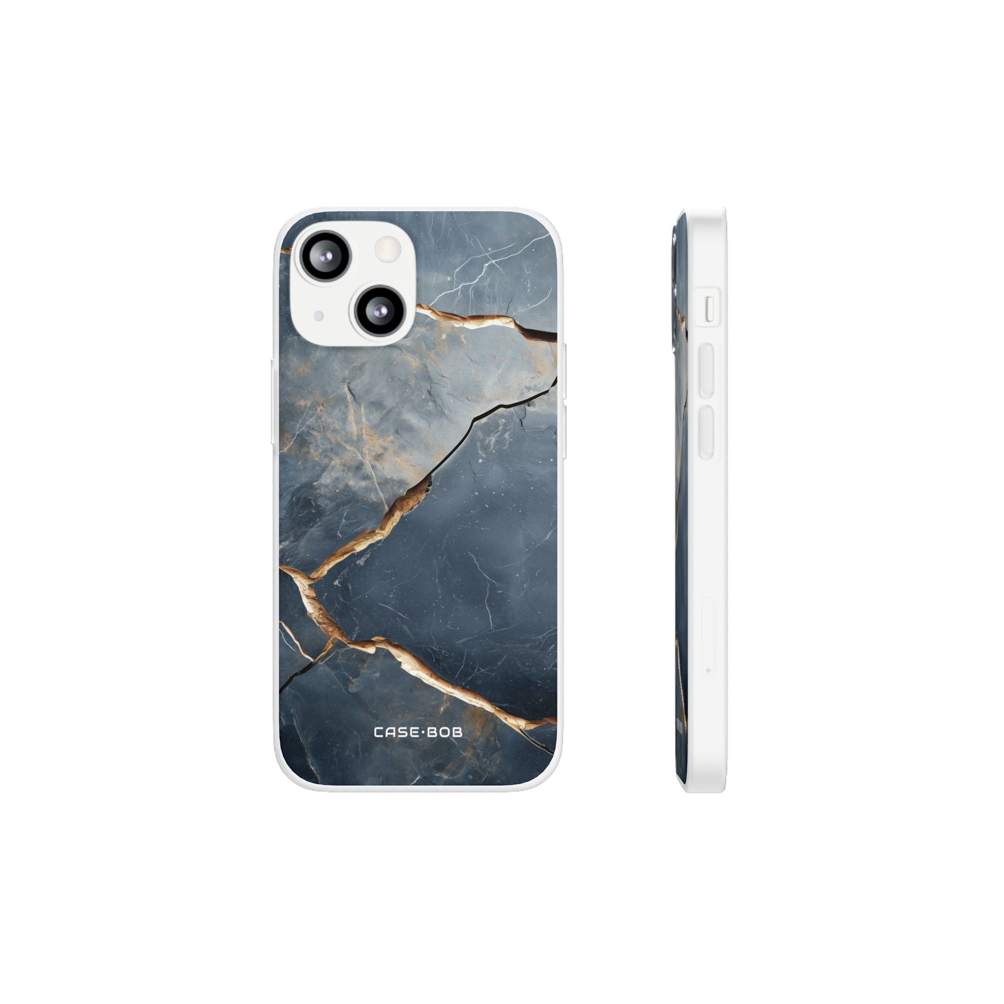 Jagged Vein Navy iPhone 13 mini Case - Soft