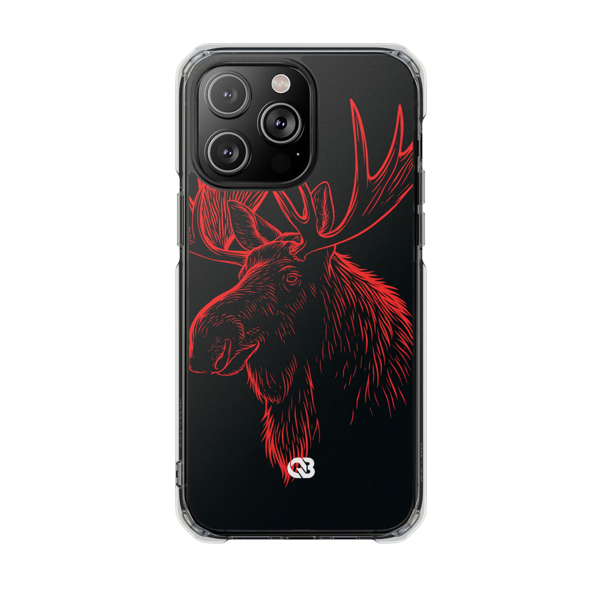 Nordic Elk · Clear Impact Magnetic Phone Case for iPhone · Black