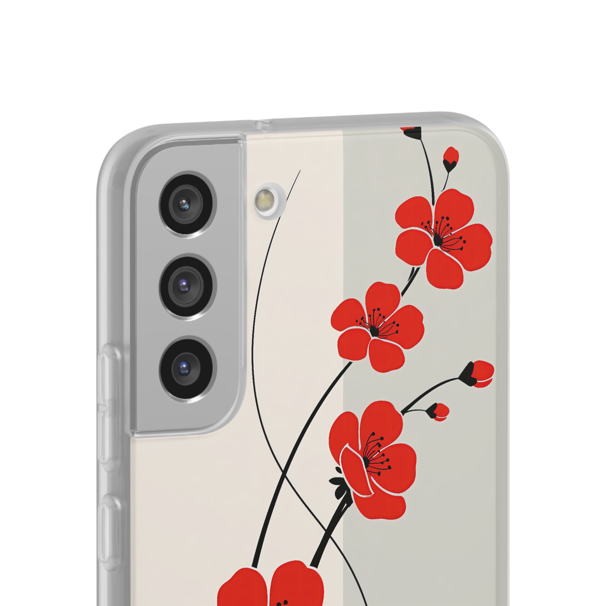 Beige Lite Phone Case for Samsung - Scarlet Ink Petals