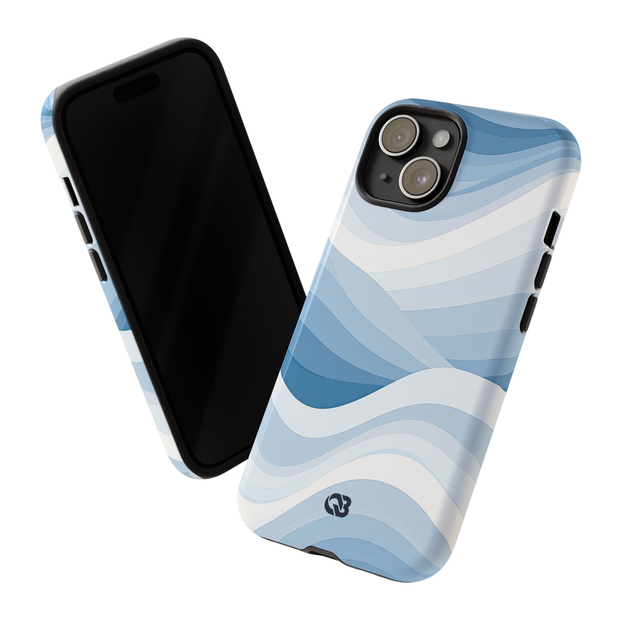 Blue Tough Phone Case for iPhone - Glacial Indigo Flow