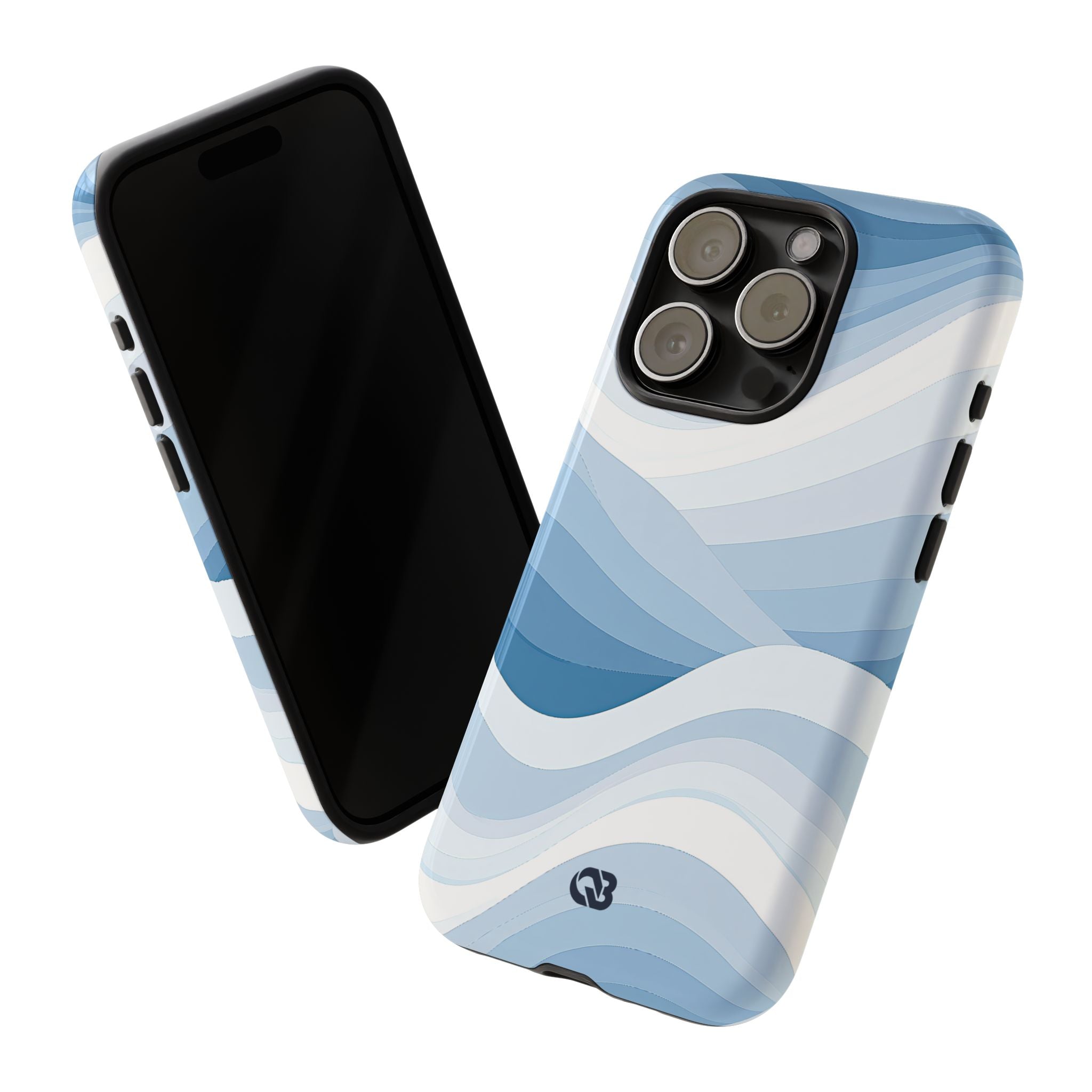 Blue Tough Phone Case for iPhone - Glacial Indigo Flow