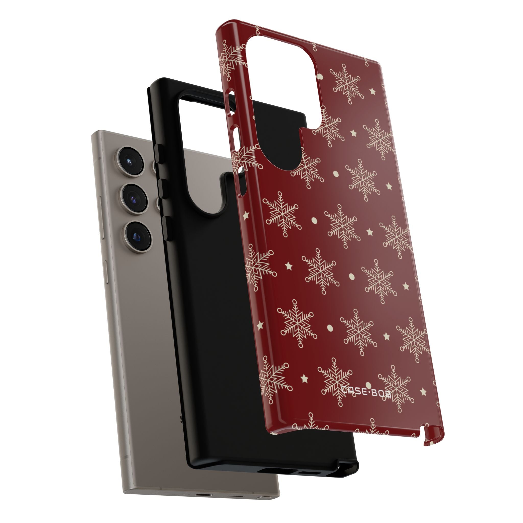 Cream Schneeflocke Crimson Samsung S24 Ultra Case - Tough