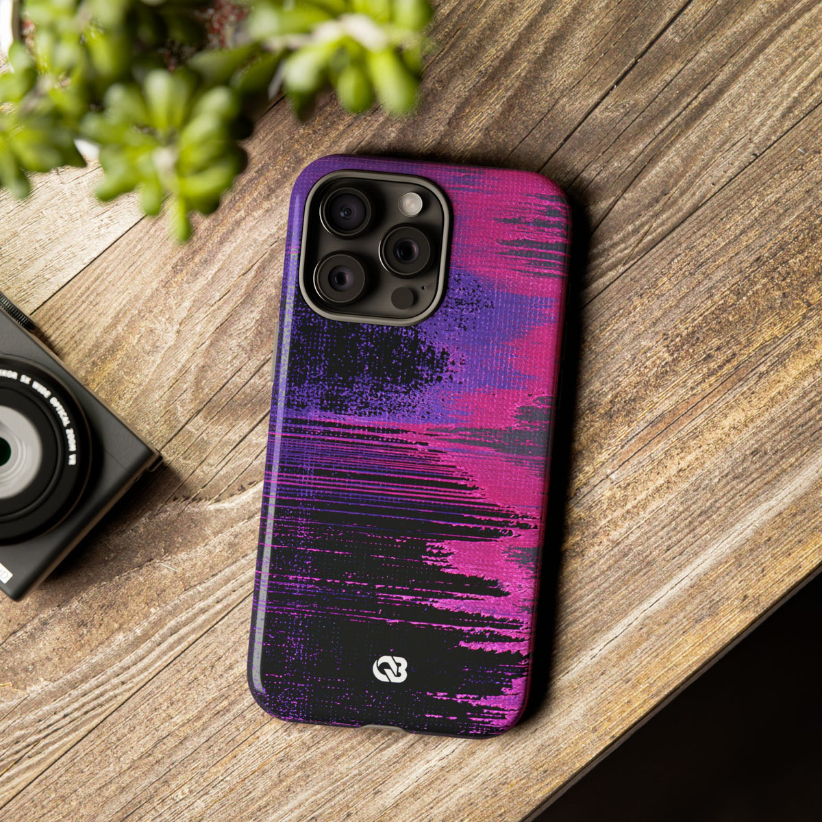 Neon Signal Shift · Tough Phone Case for iPhone · Purple