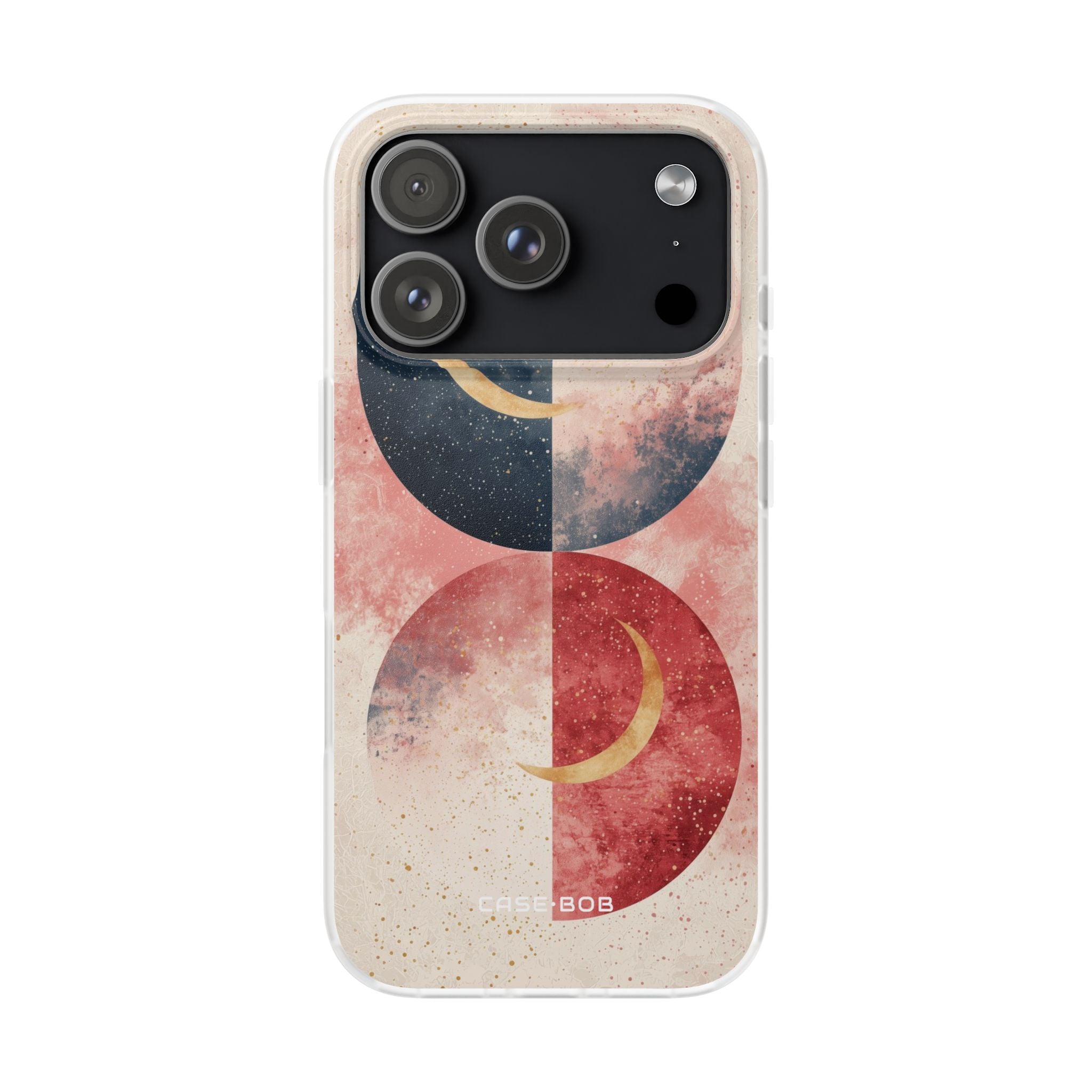 Golden Crescent Circles iPhone 17 Pro Case - Soft - CASE•BOB