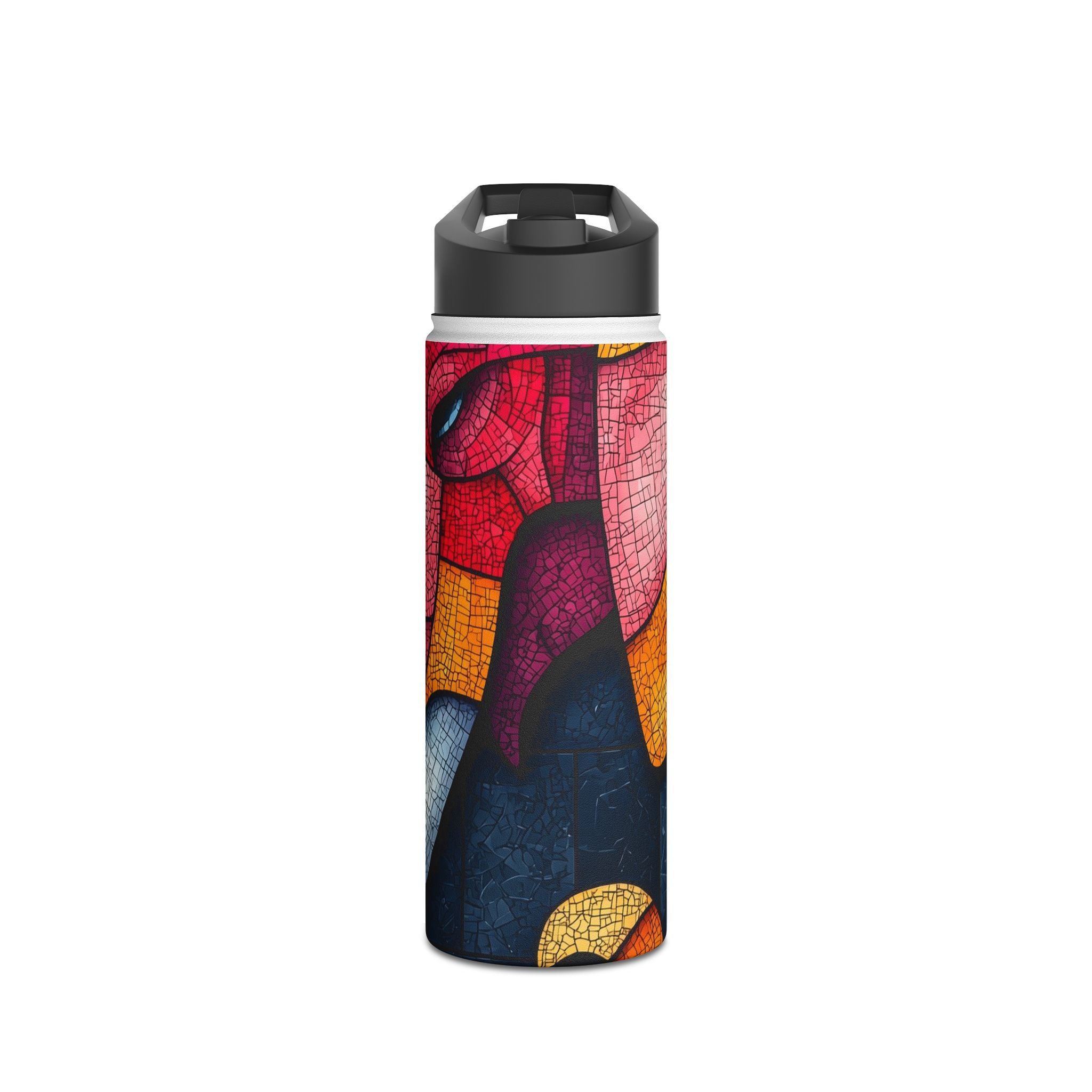 Blue Mosaic Elephant - Stainless Steel Water Bottle