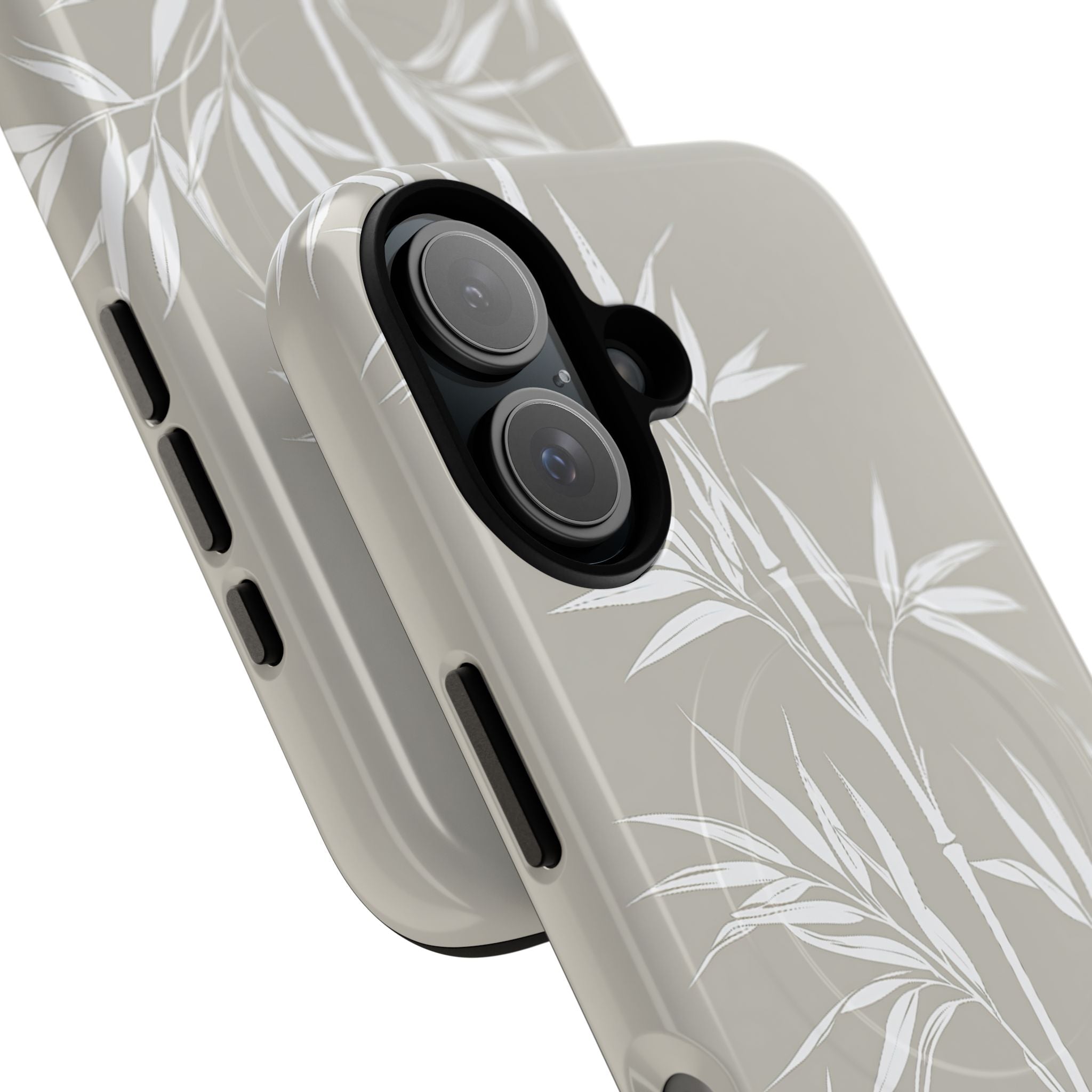 Beige Tough 2.0 Magsafe Phone Case for iPhone - Sandstone Bamboo Stalks