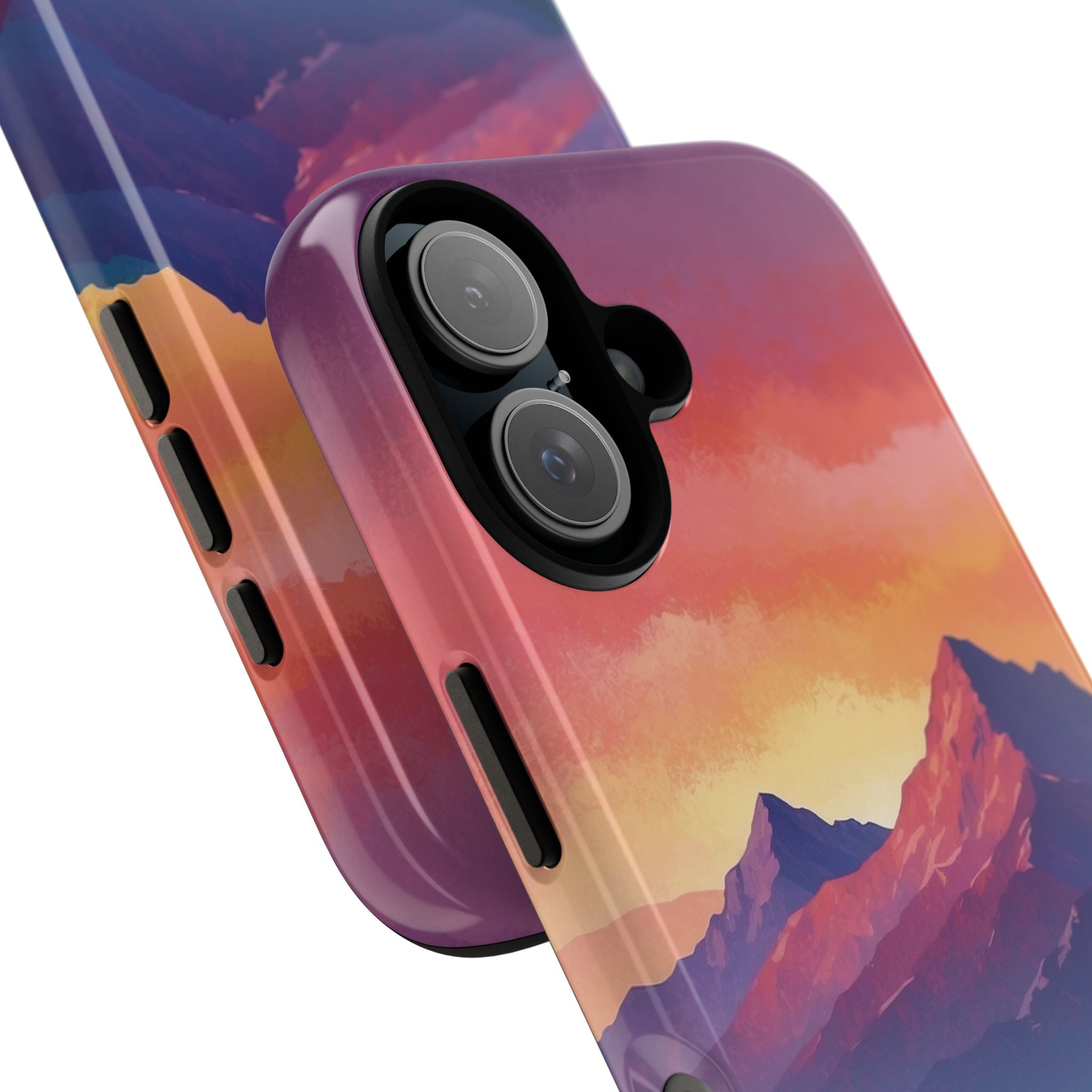 Crimson Mountain Dusk · Tough Phone Case for iPhone