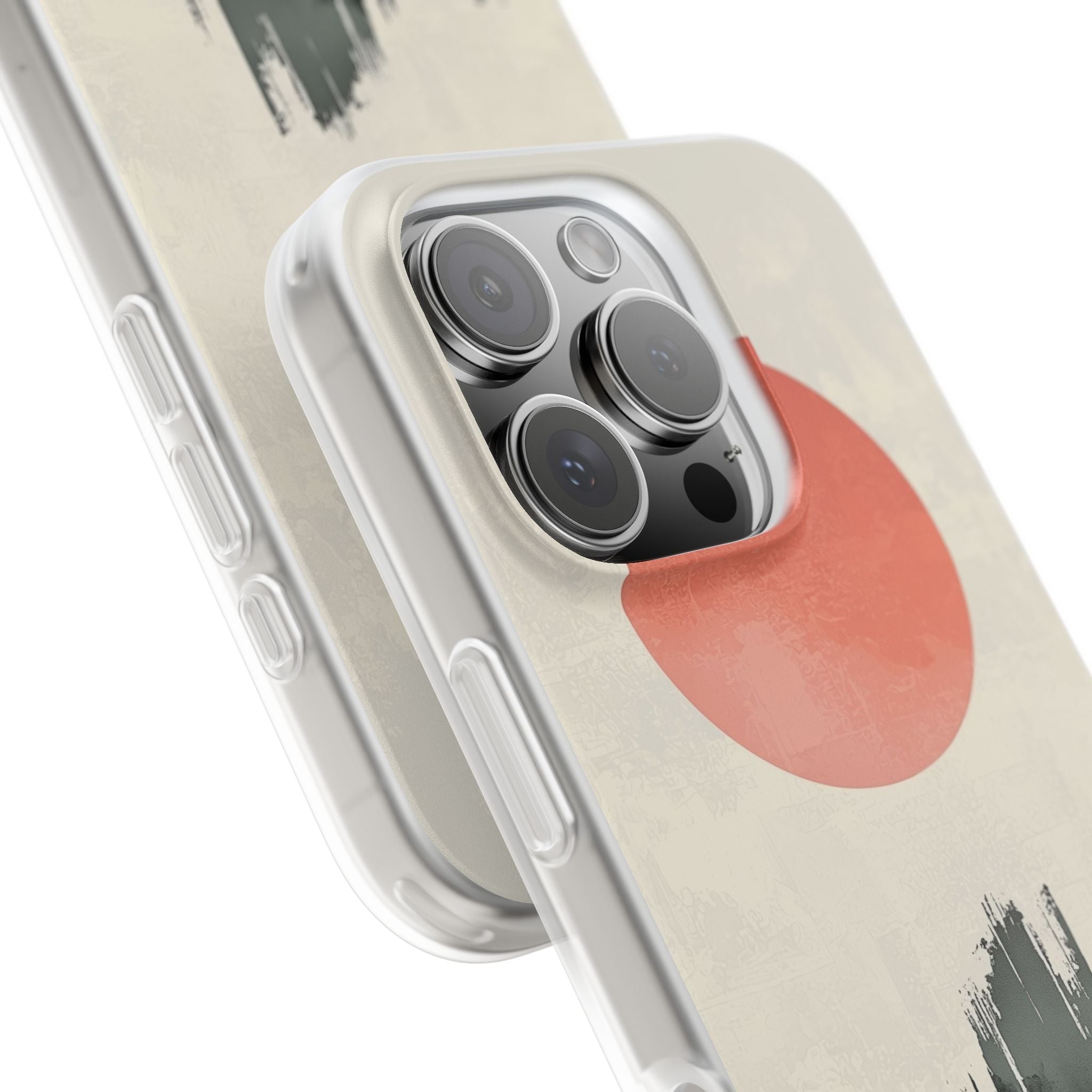 Crimson Sun Strokes · Soft Phone Case for iPhone