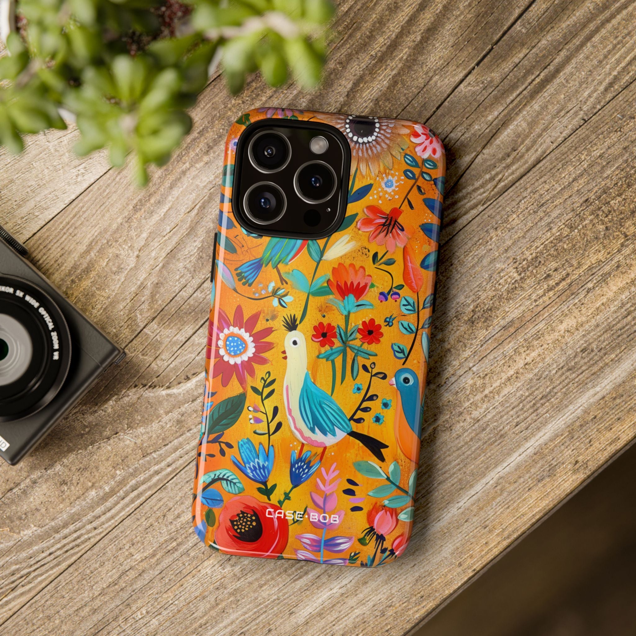 Colorful Birds Bloom iPhone 16 Pro Max Case - Tough