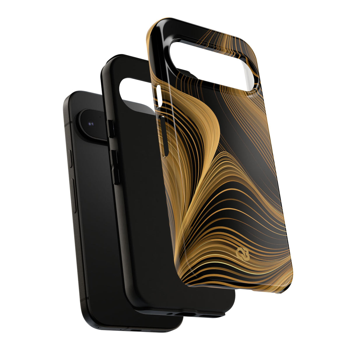 Gold Tough Phone Case for Google Pixel - Molten Copper Strands