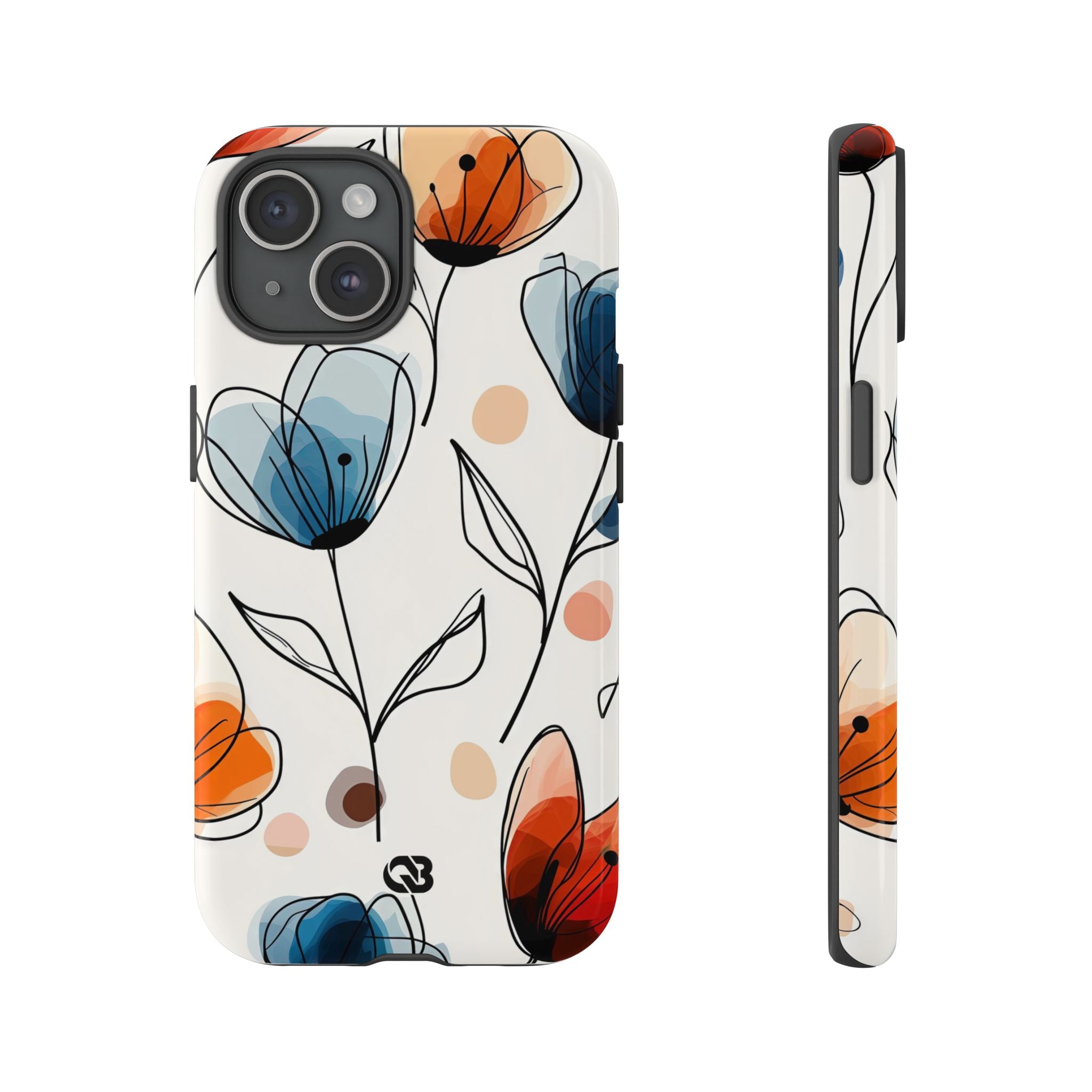 Ink Watercolor Tulips · Tough Phone Case for iPhone