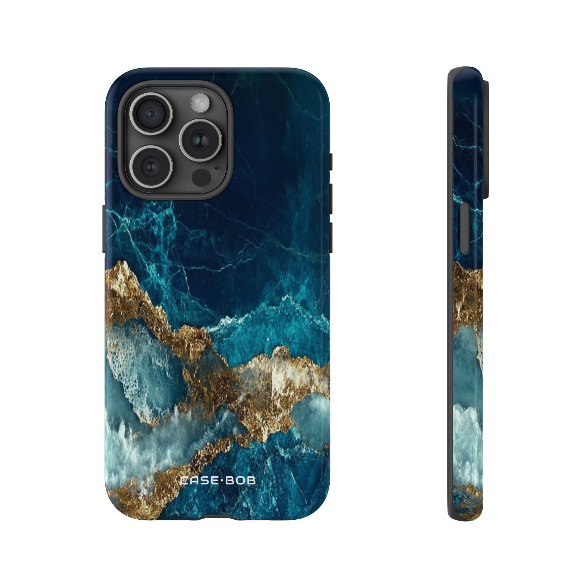 Jagged Gold Split iPhone 15 Pro Max Case - Tough