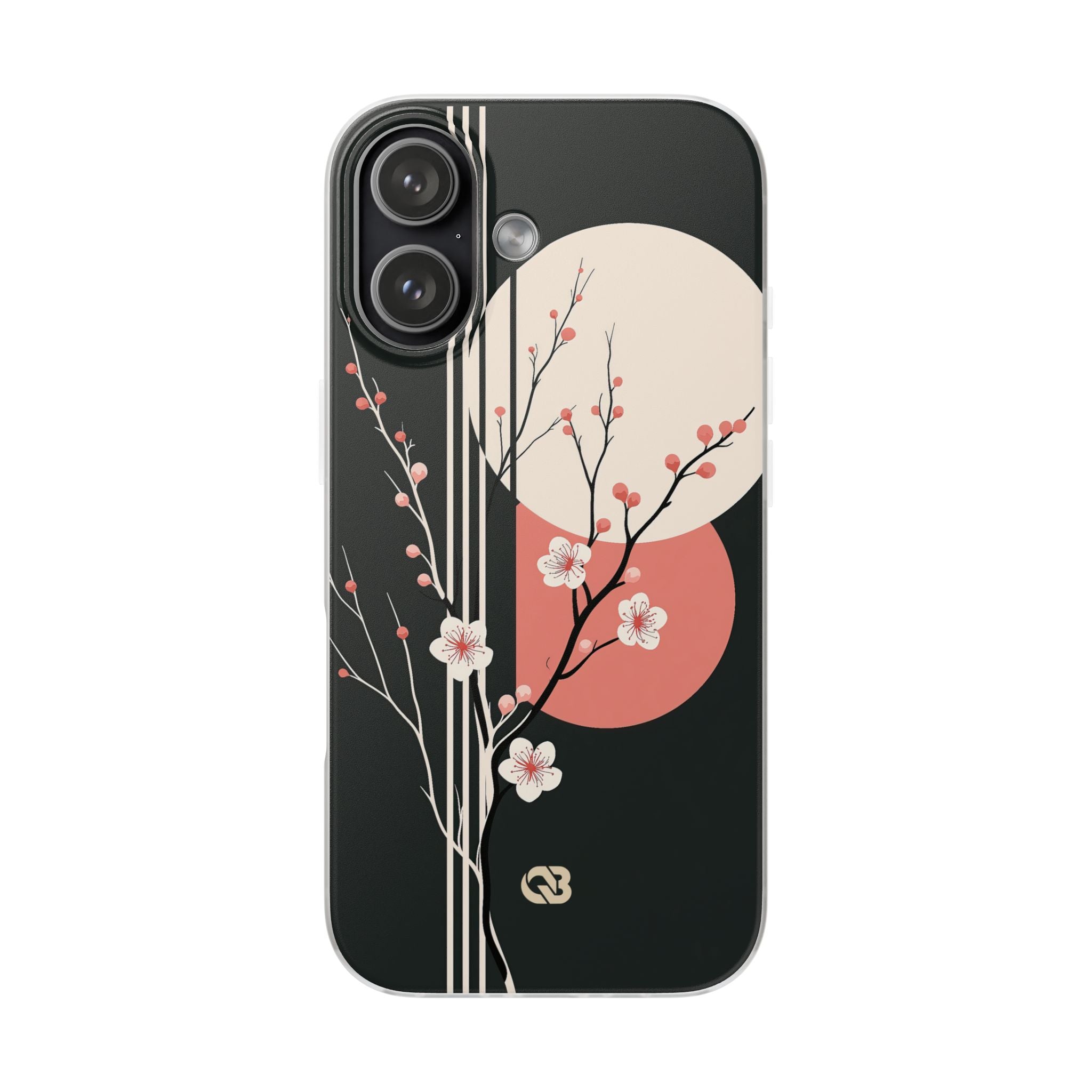 Black Lite Phone Case for iPhone - Kyoto Midnight Blossom