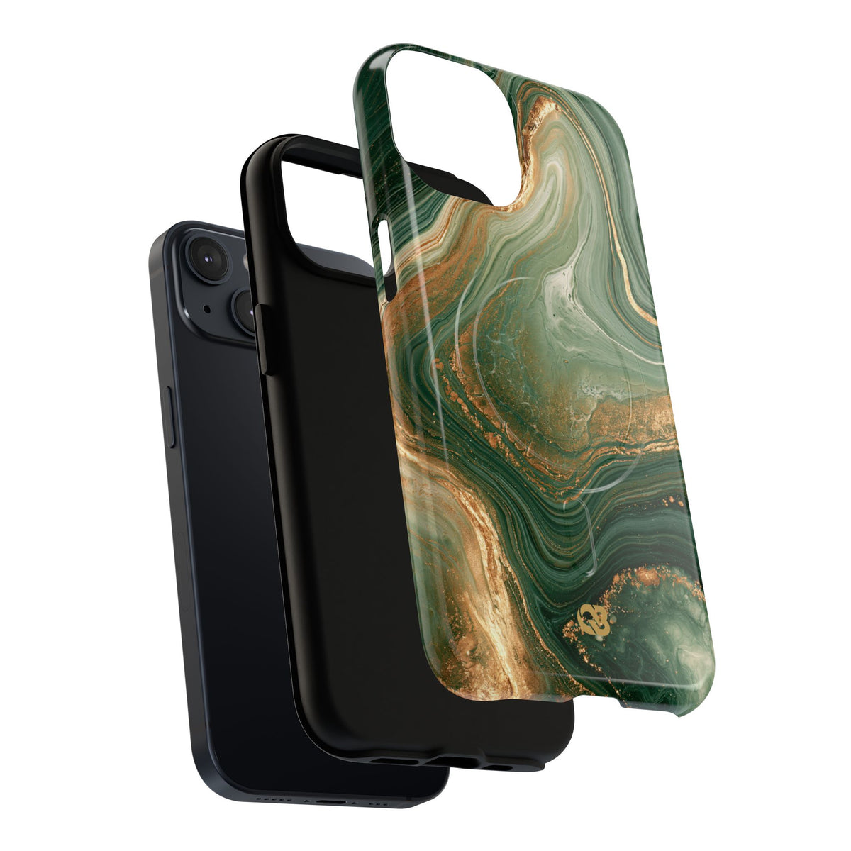 Jade Suminagashi · Tough 2.0 Magnetic Phone Case for iPhone · Green