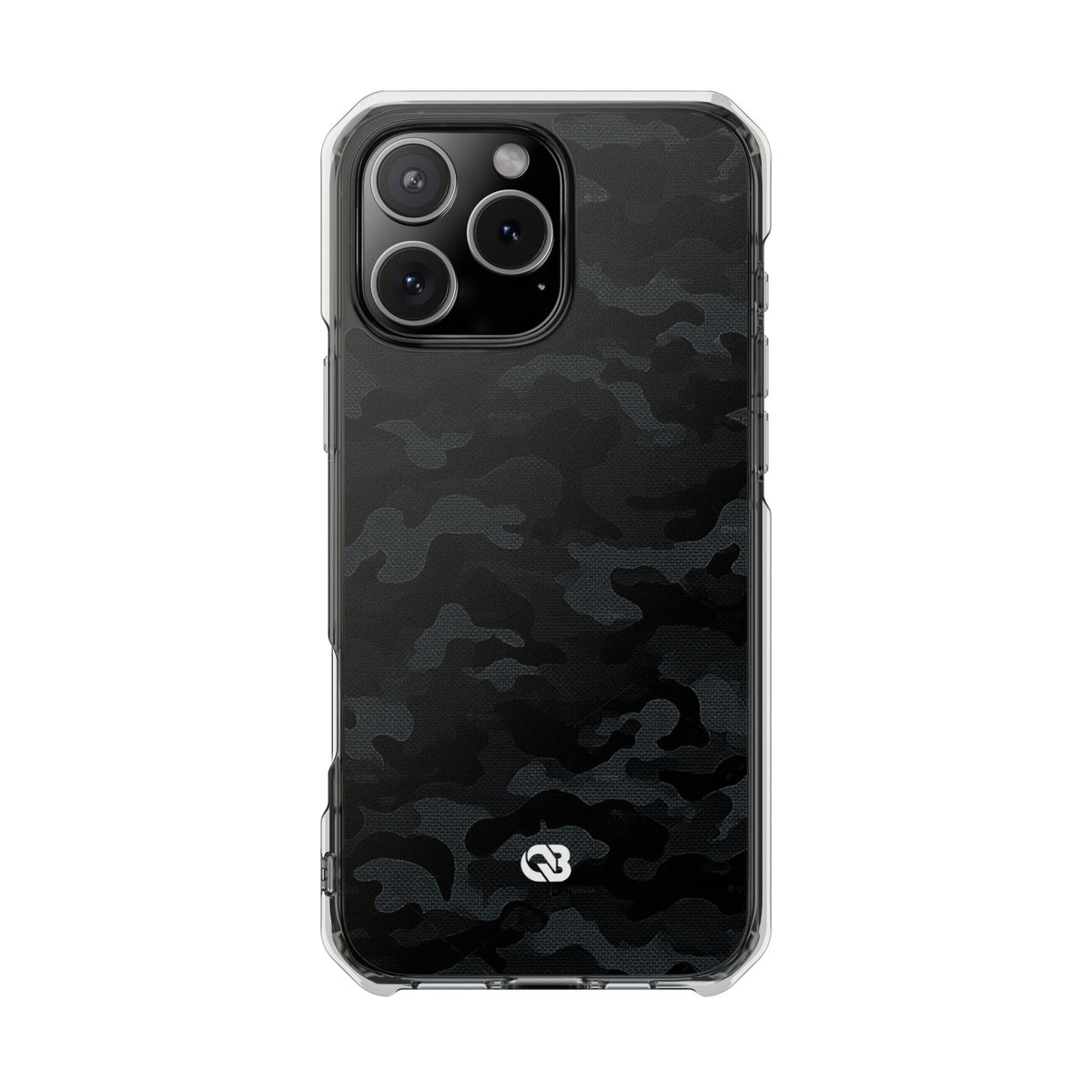 Blackout Urban Camo · Clear Impact Magnetic Phone Case for iPhone · Black