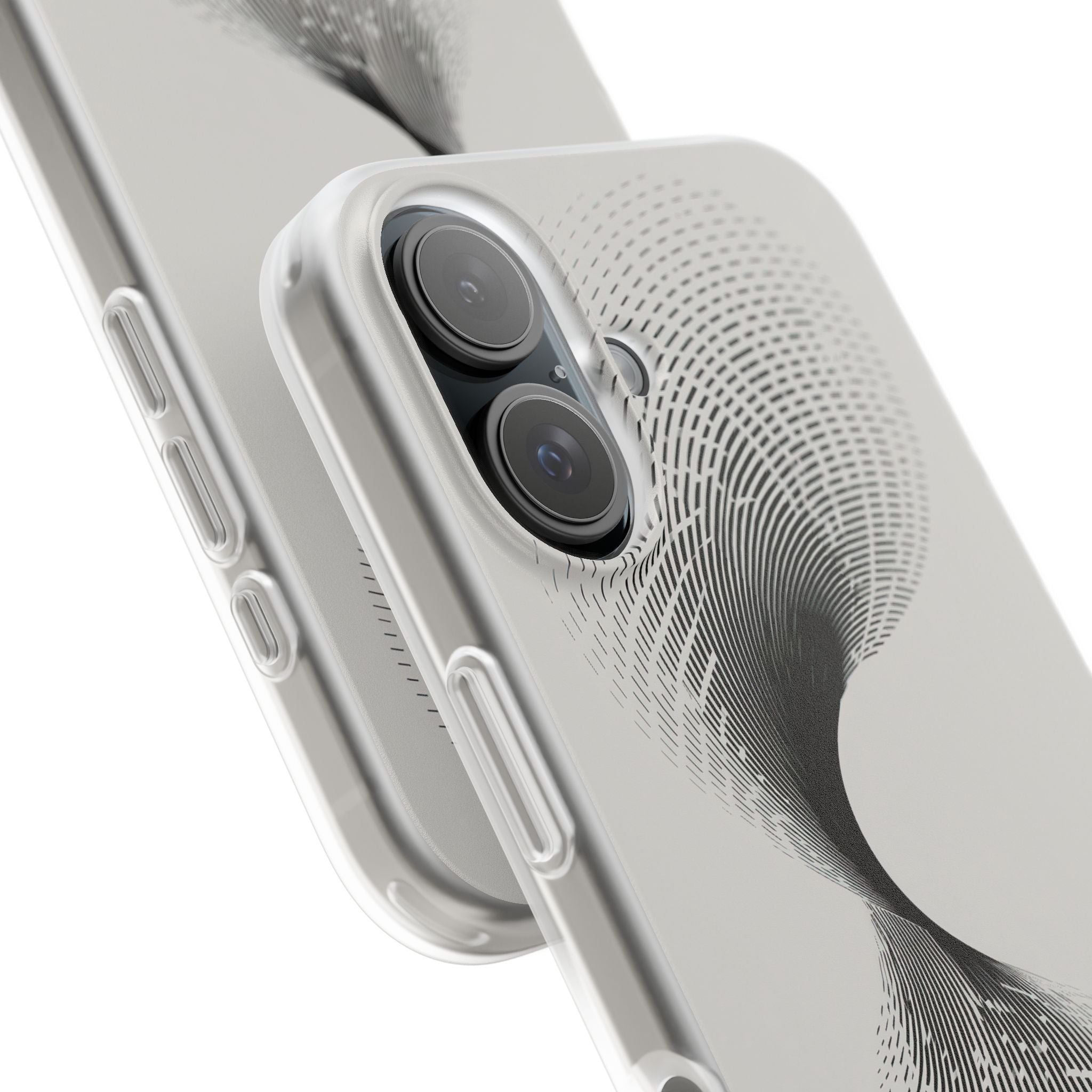 White Lite Phone Case for iPhone - Linear Torsion Grid
