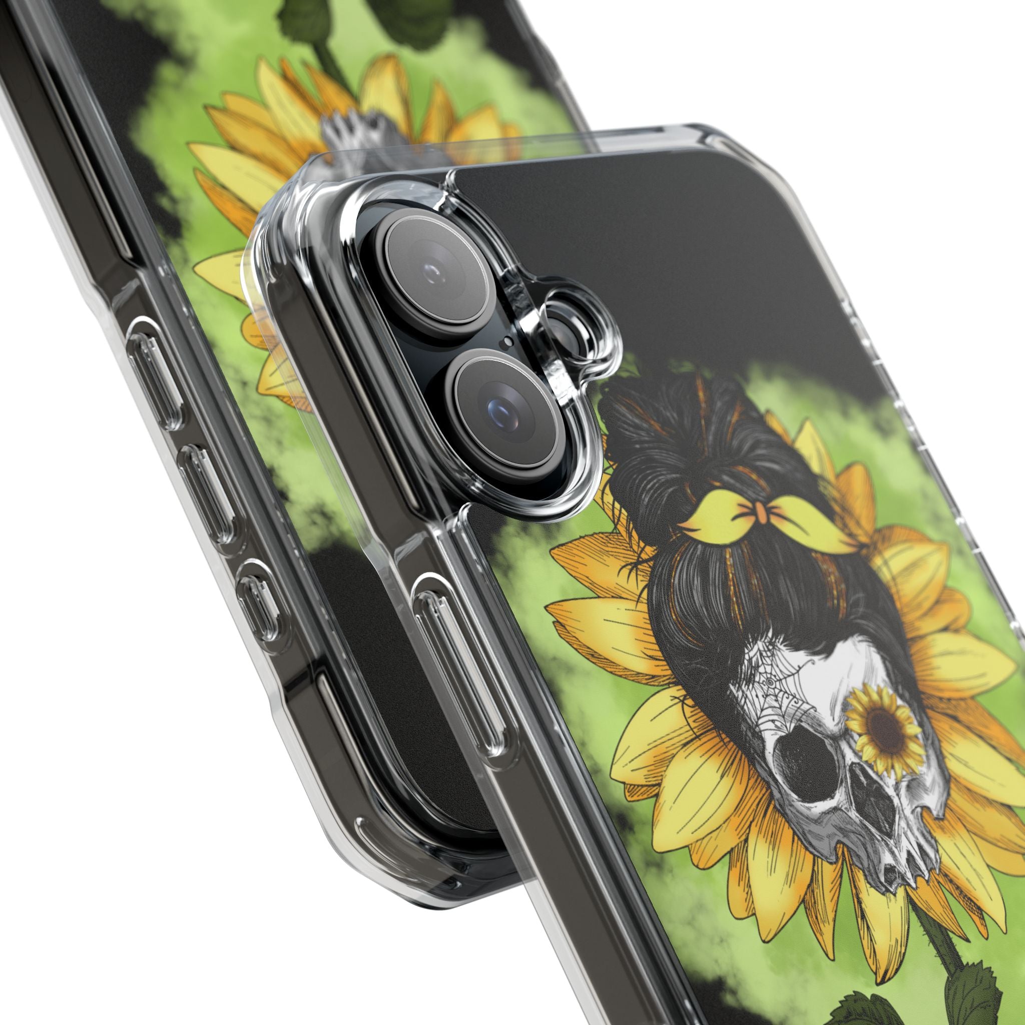 Sunflower Skull iPhone 16 Plus Case - Impact