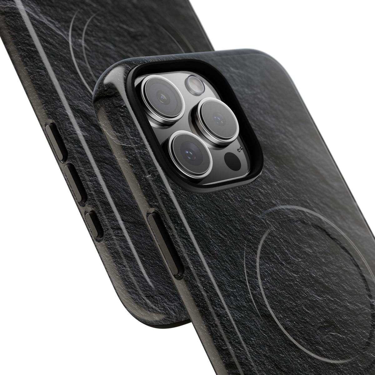 Black Tough 2.0 Magsafe Phone Case for iPhone - Raw Obsidian Slate