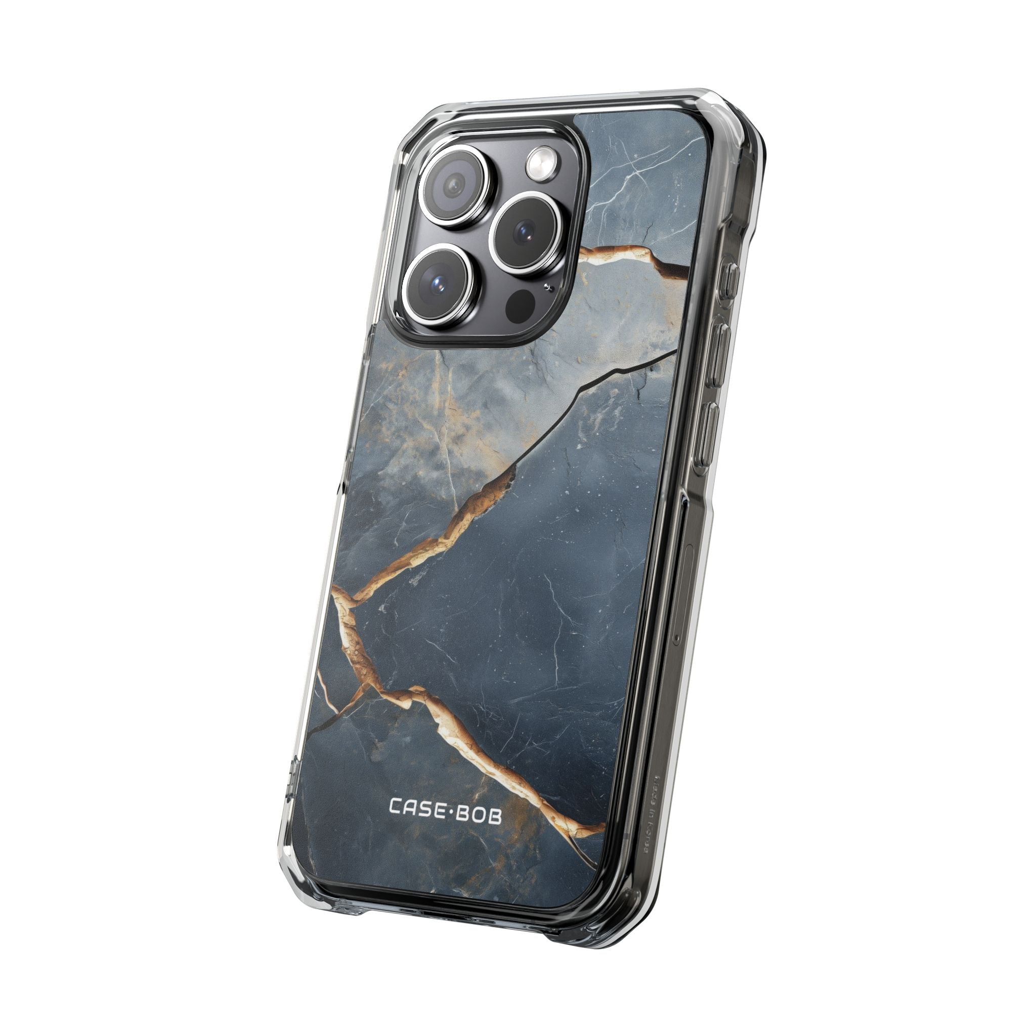 Jagged Vein Navy iPhone 15 Pro Case - Impact