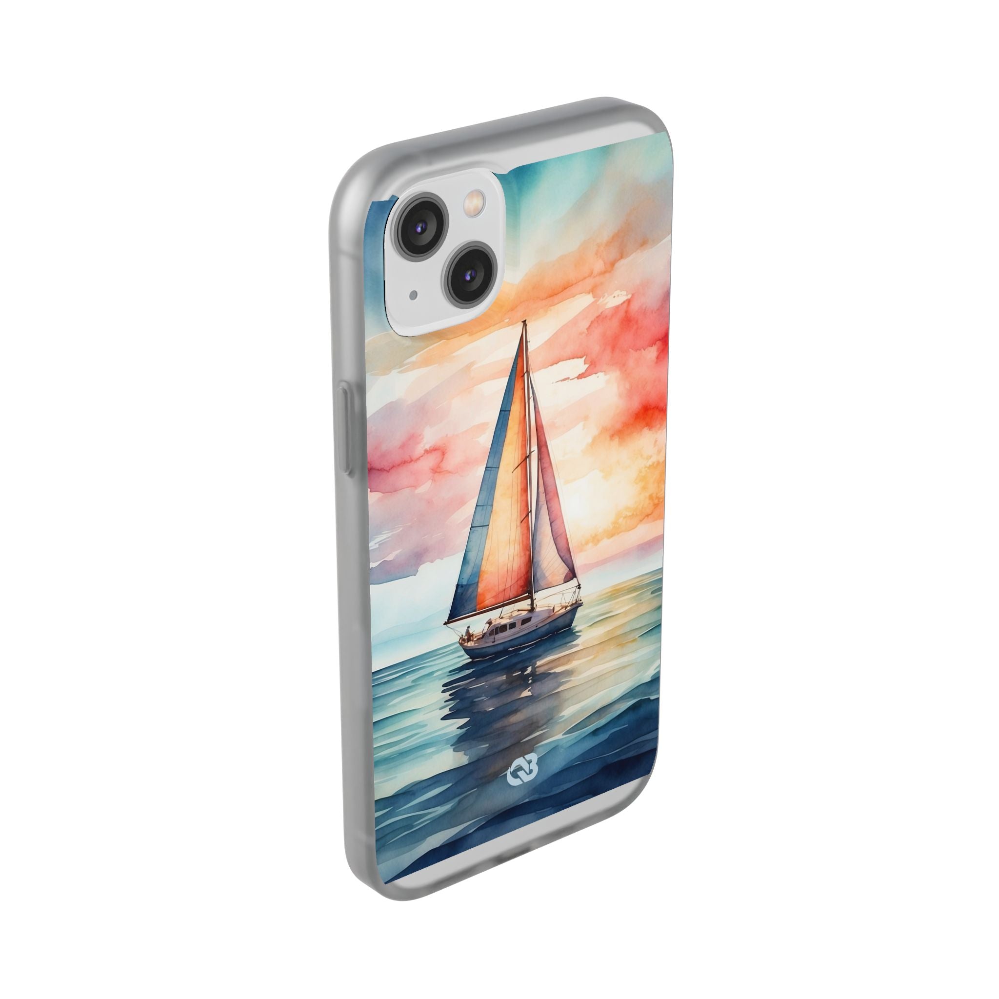 Crimson Horizon Sail · Soft Hoesje voor iPhone