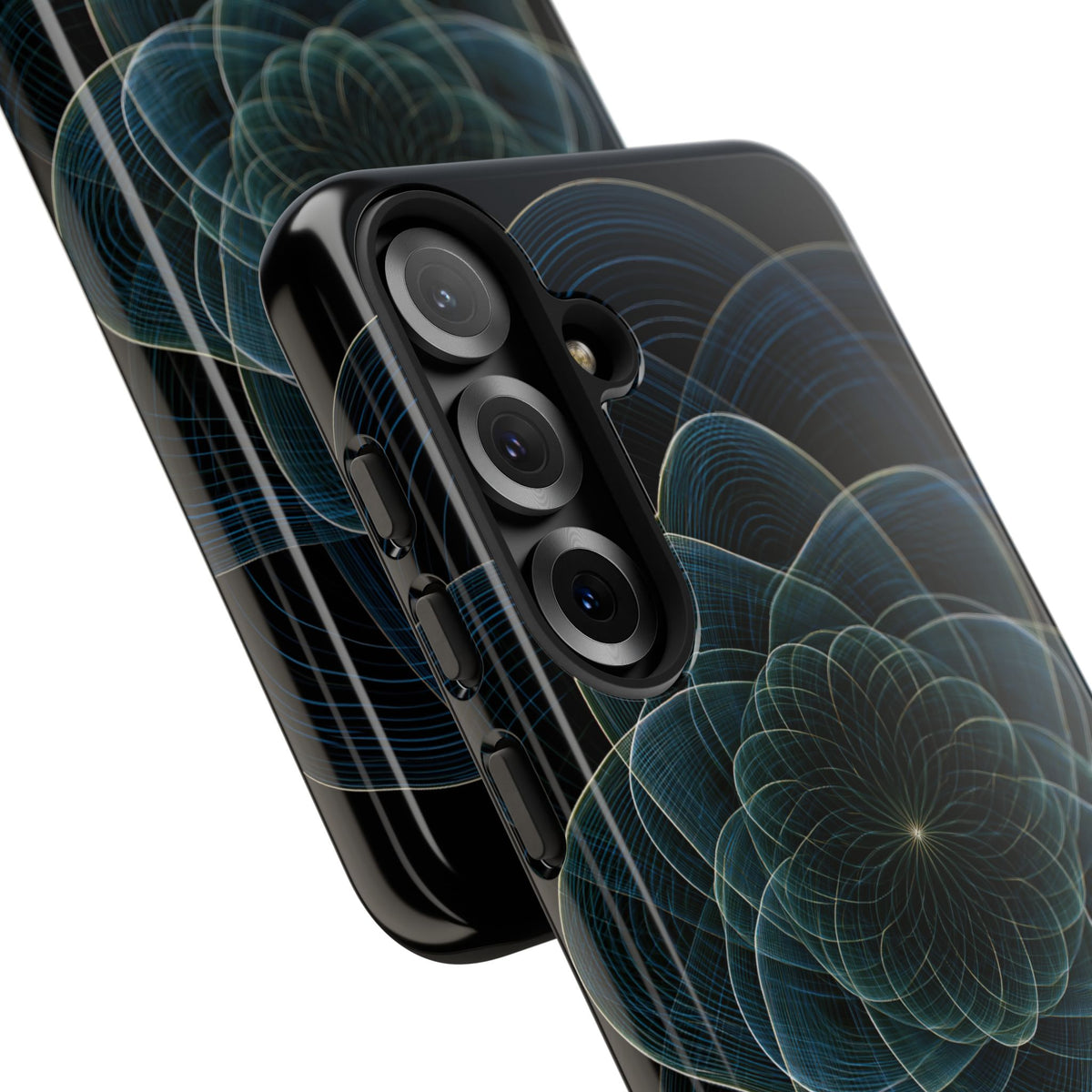 Blue Tough Phone Case for Samsung - Celestial Wireframe Bloom